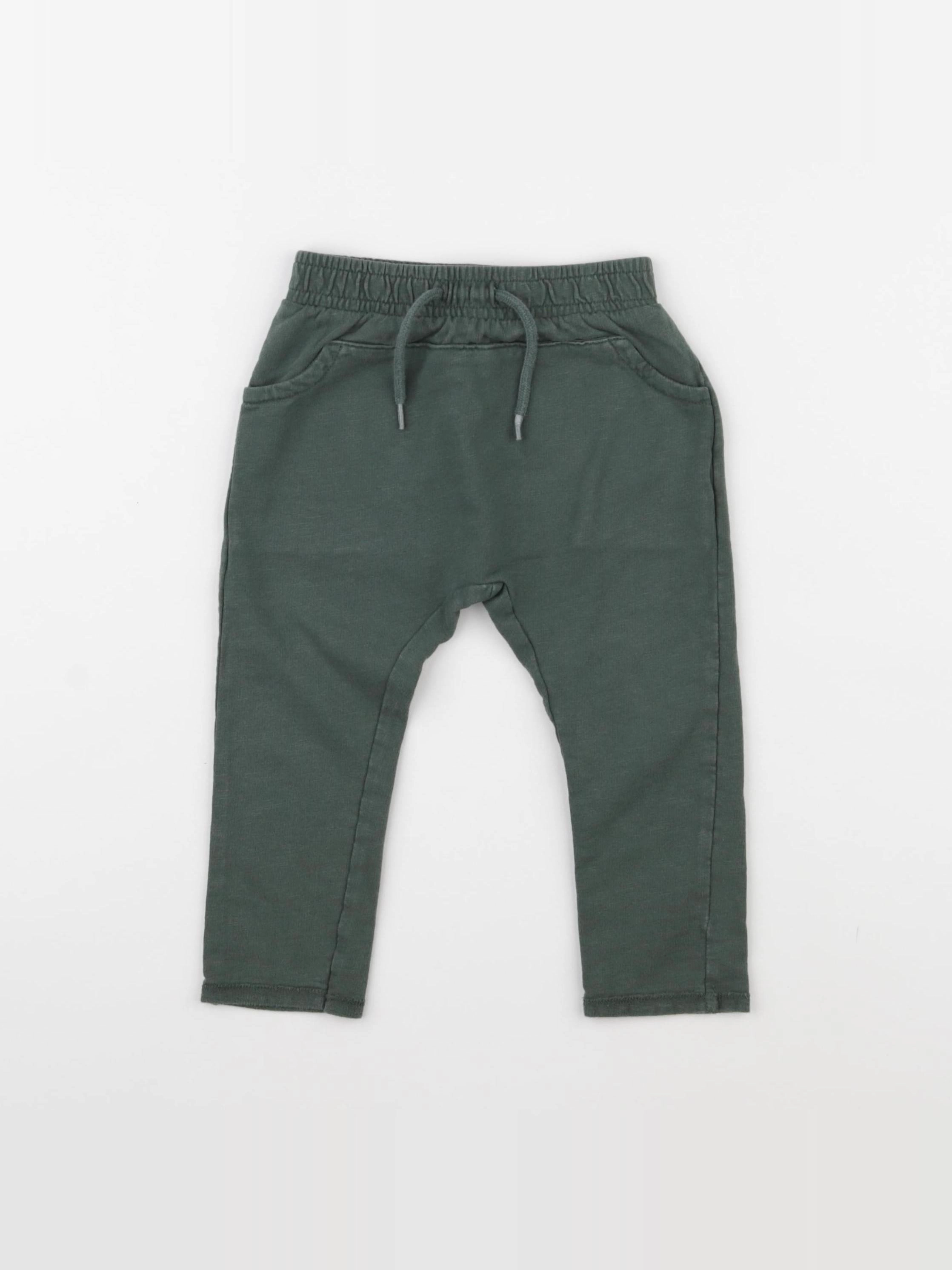 Vertbaudet - pantalon vert - 18 mois