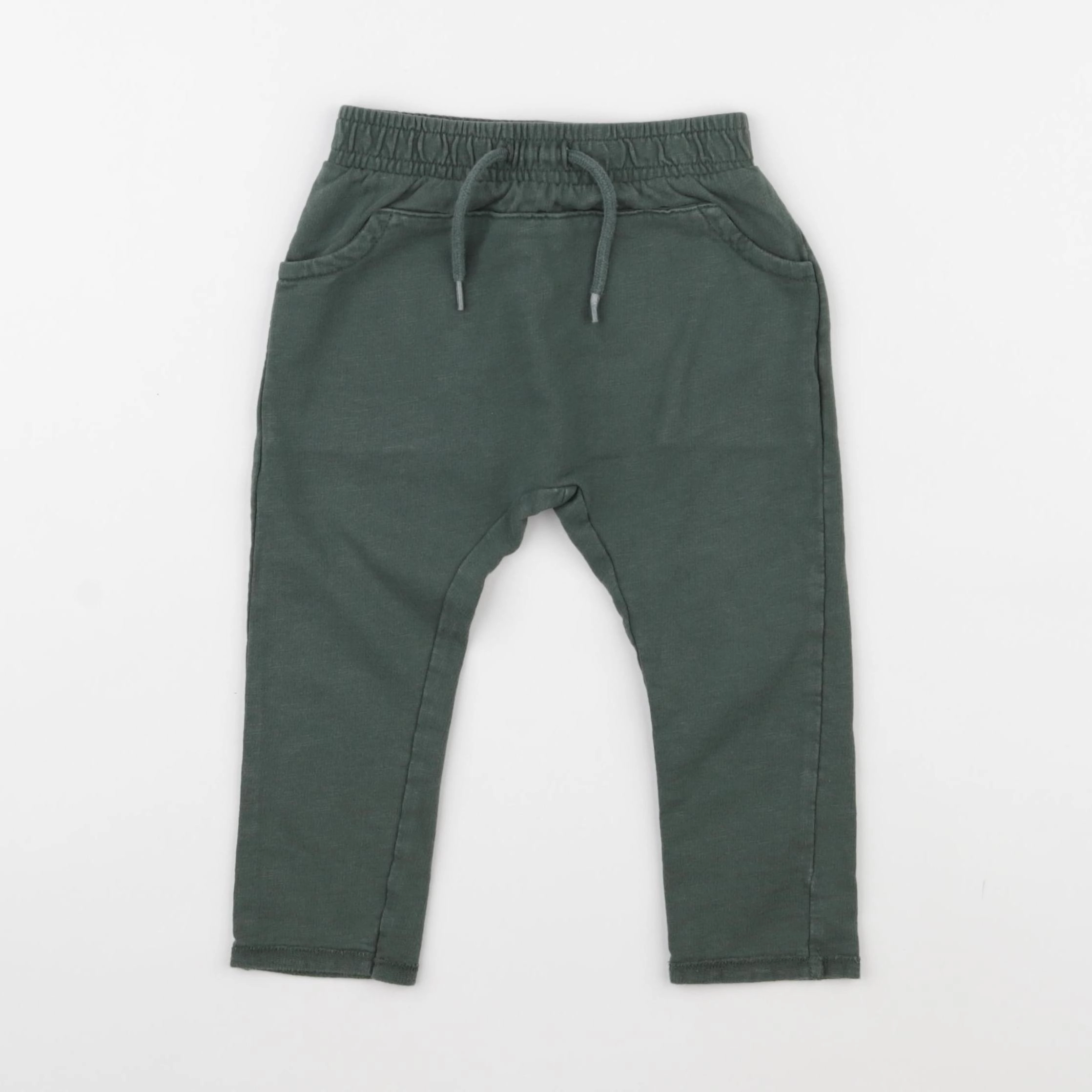 Vertbaudet - pantalon vert - 18 mois
