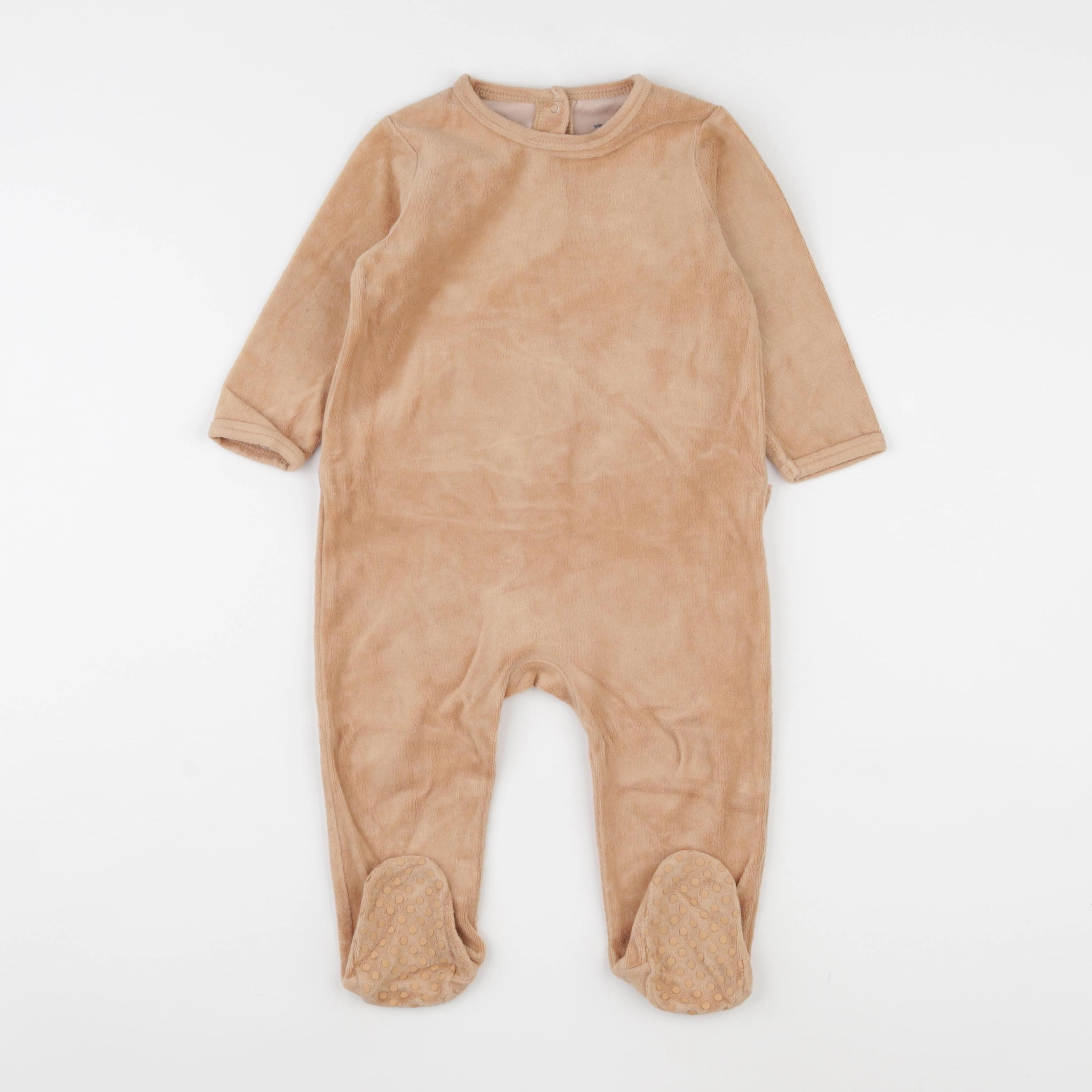 Vertbaudet - pyjama velours marron - 18 mois