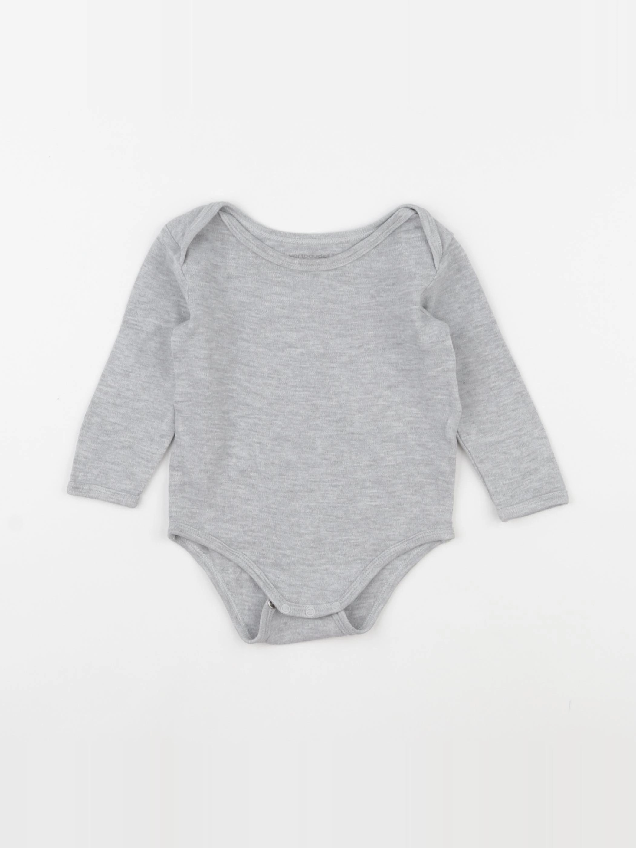 Vertbaudet - body gris - 12 mois