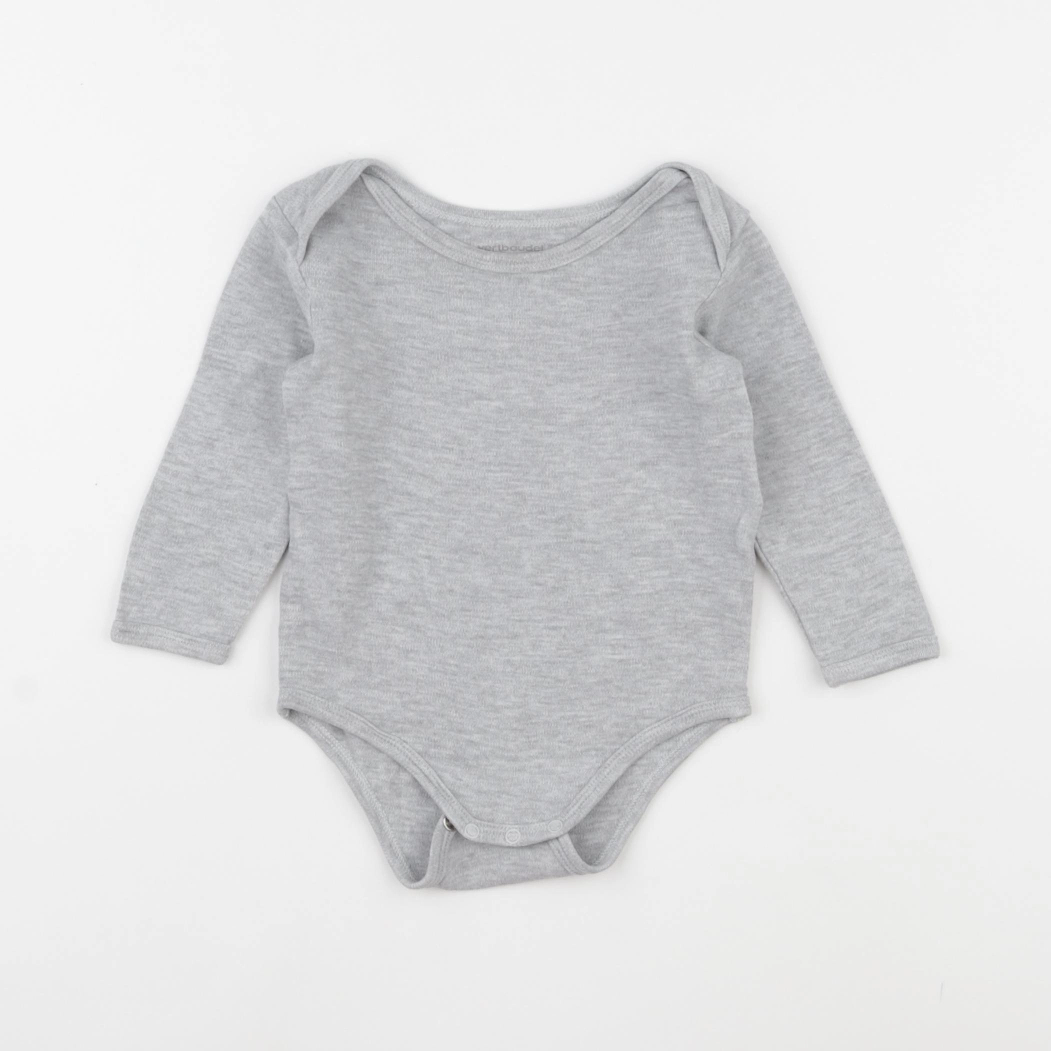 Vertbaudet - body gris - 12 mois