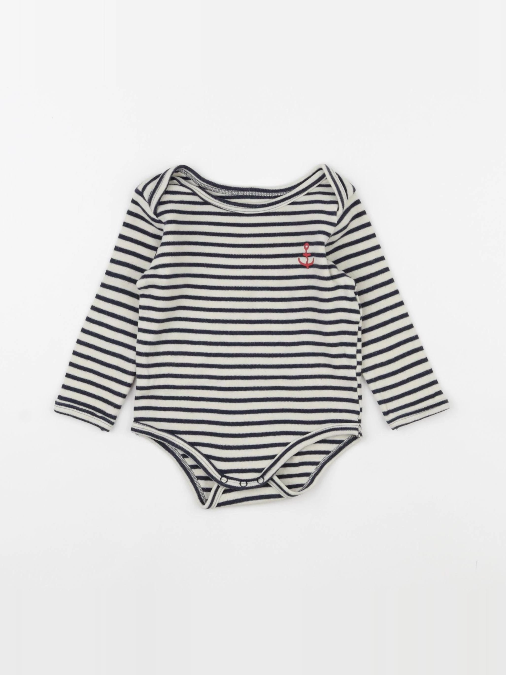 Vertbaudet - body beige, bleu - 12 mois