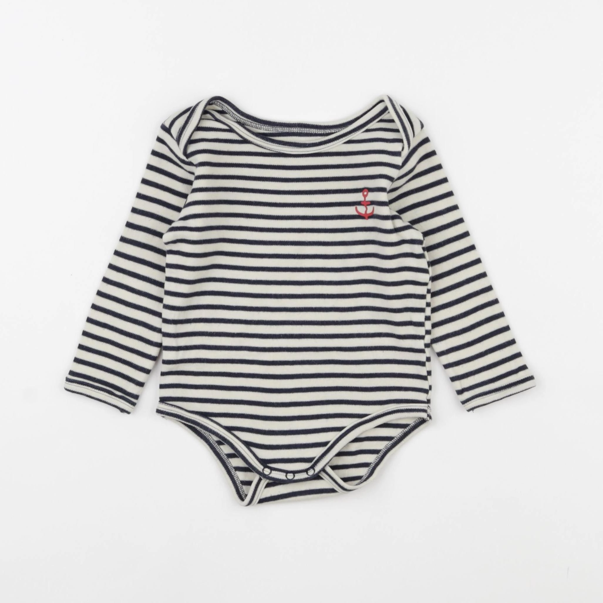 Vertbaudet - body beige, bleu - 12 mois