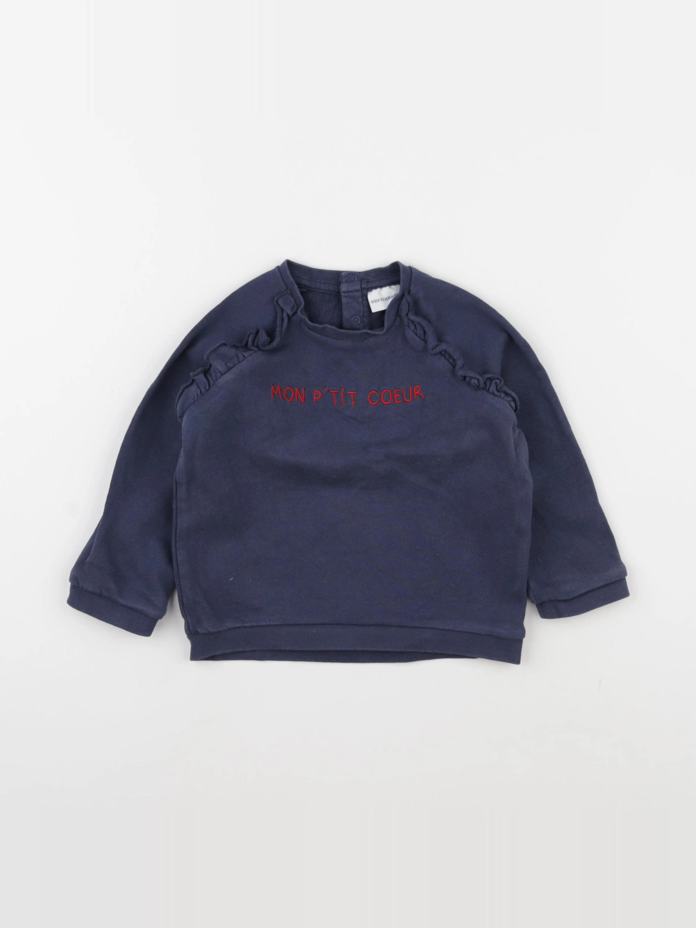 Vertbaudet - sweat bleu - 2 ans