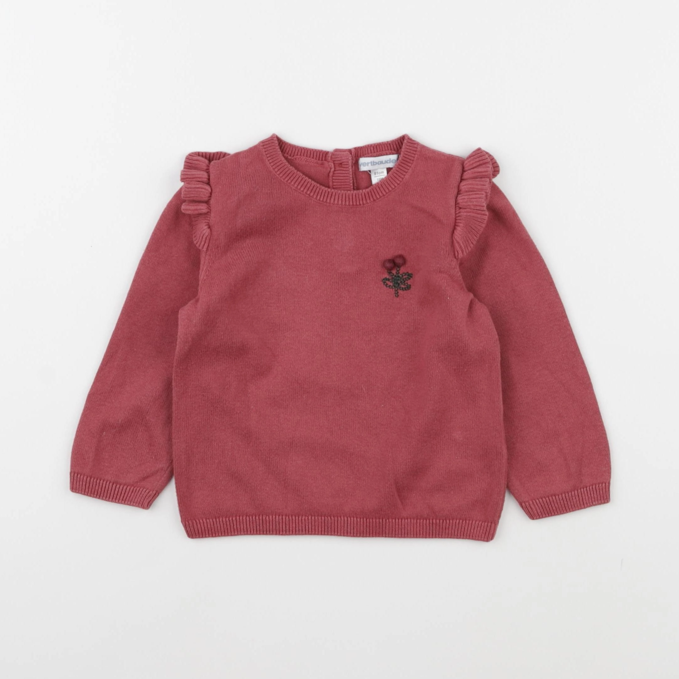 Vertbaudet - pull rose - 18 mois