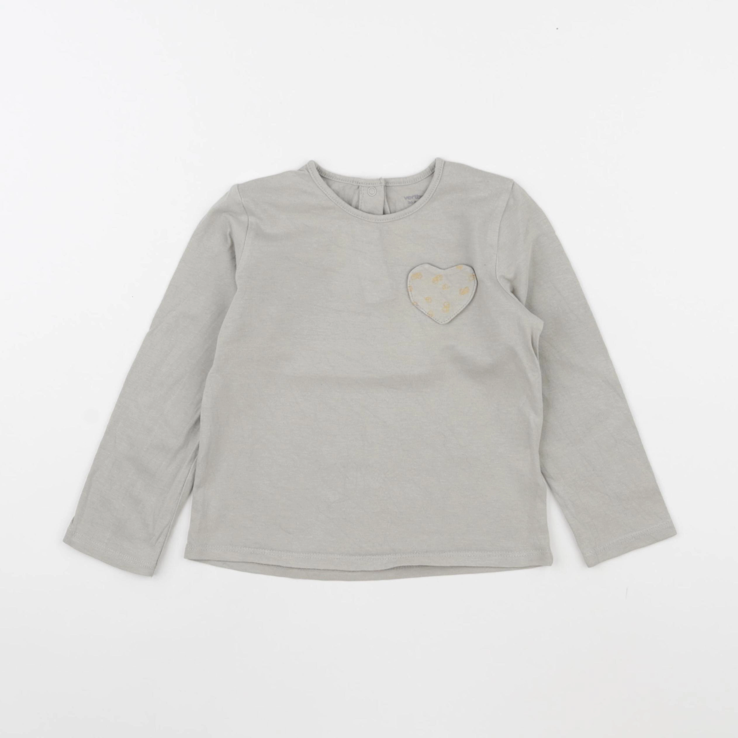 Vertbaudet - tee-shirt gris - 36 mois
