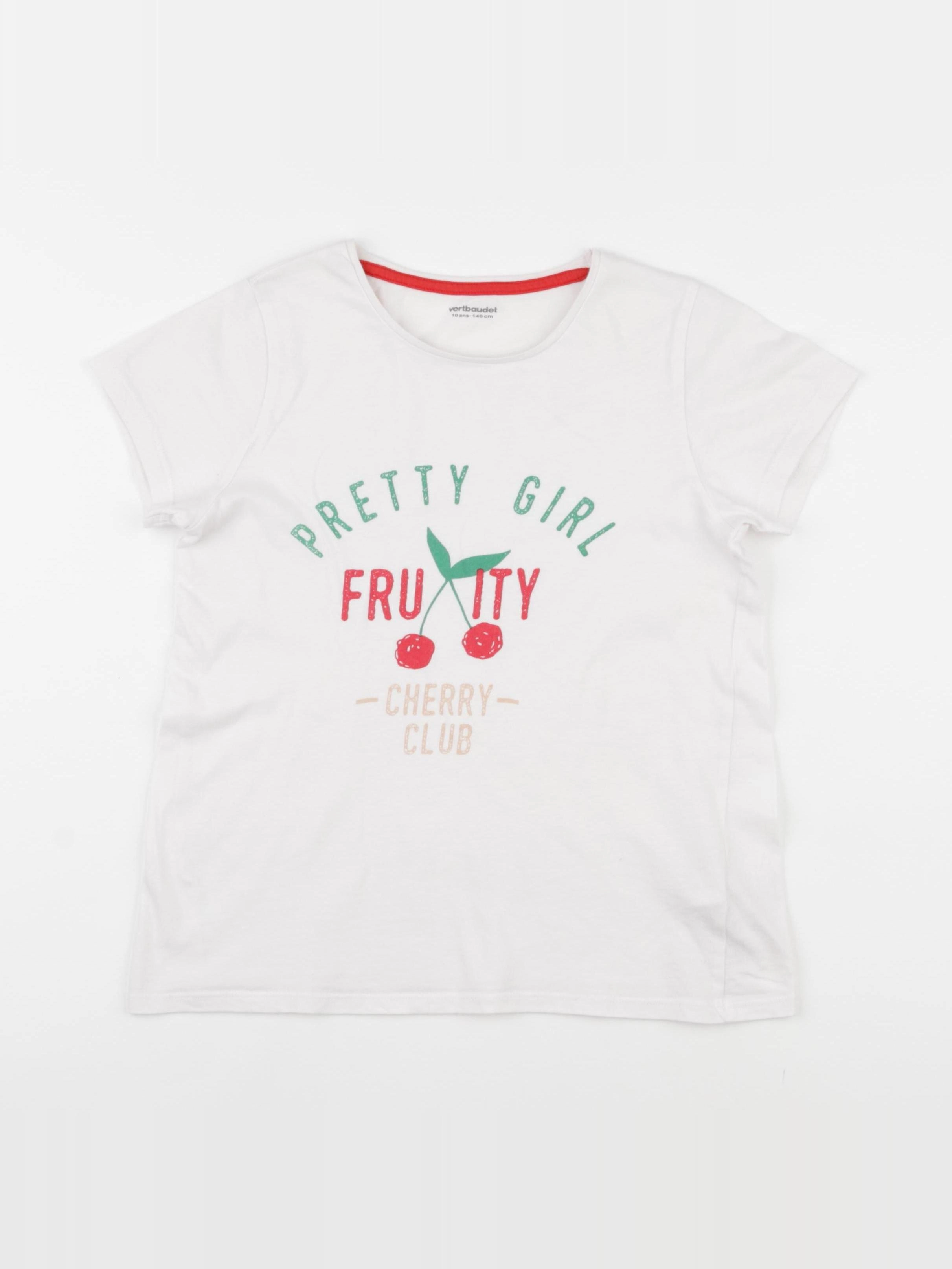 Vertbaudet - tee-shirt blanc - 10 ans