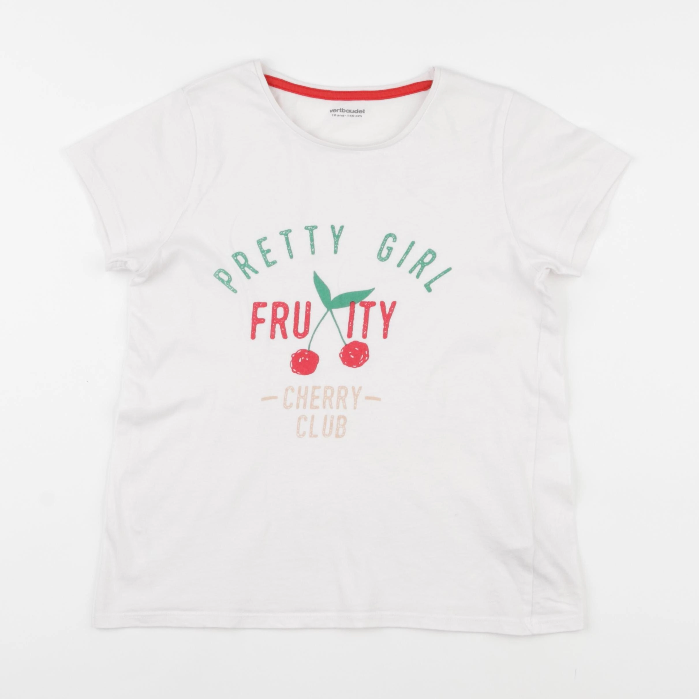 Vertbaudet - tee-shirt blanc - 10 ans