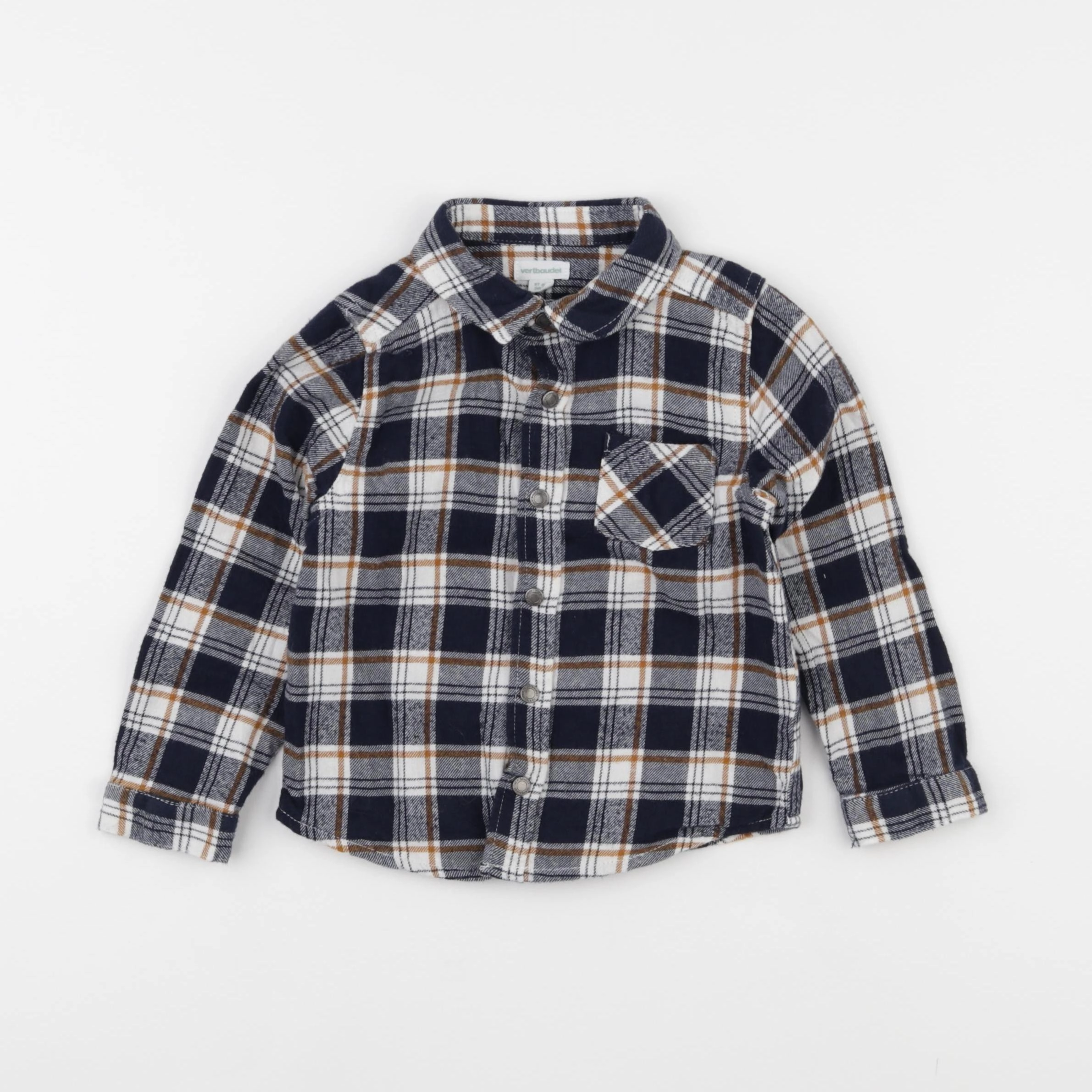 Vertbaudet - chemise bleu, blanc - 36 mois