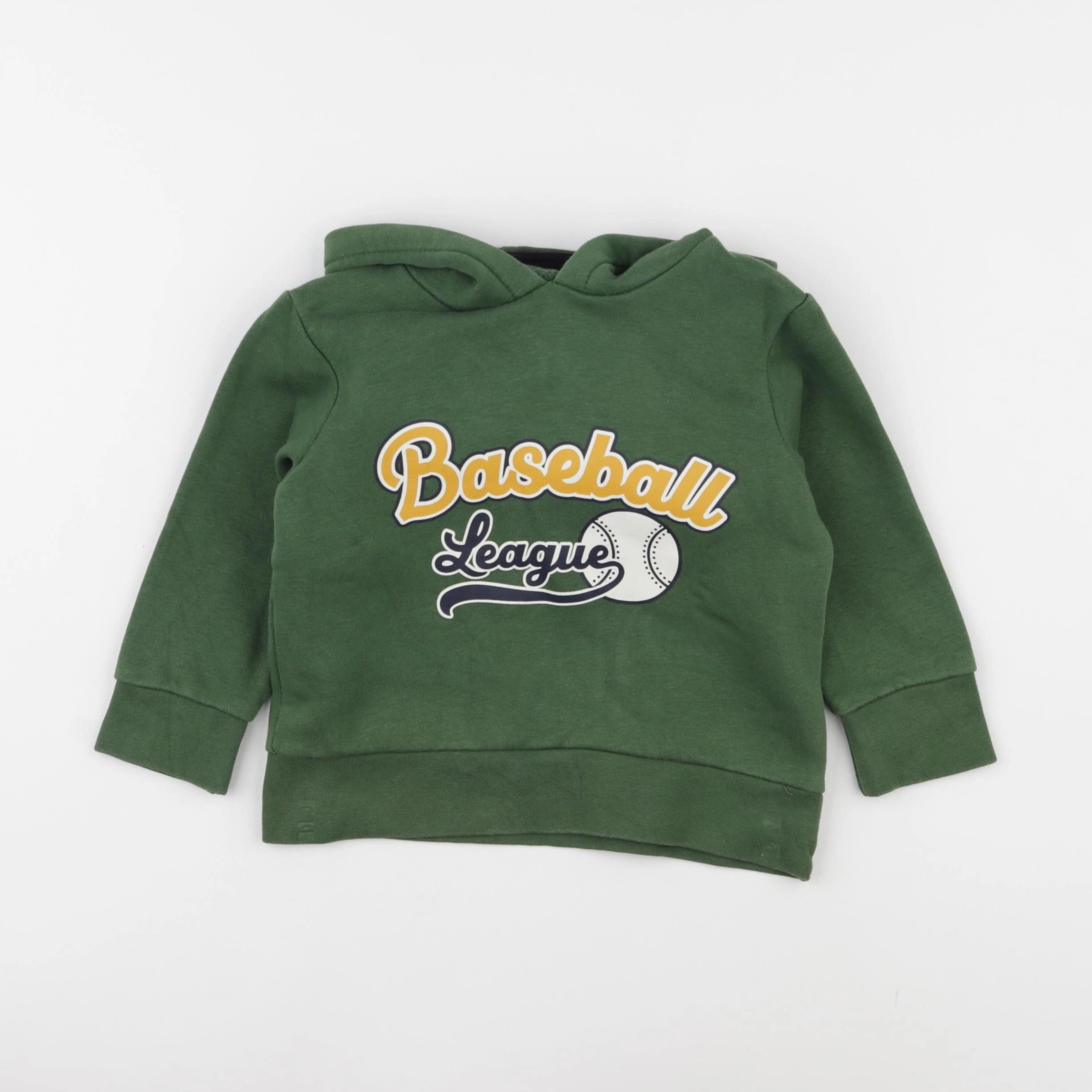 Vertbaudet - sweat vert - 3 ans