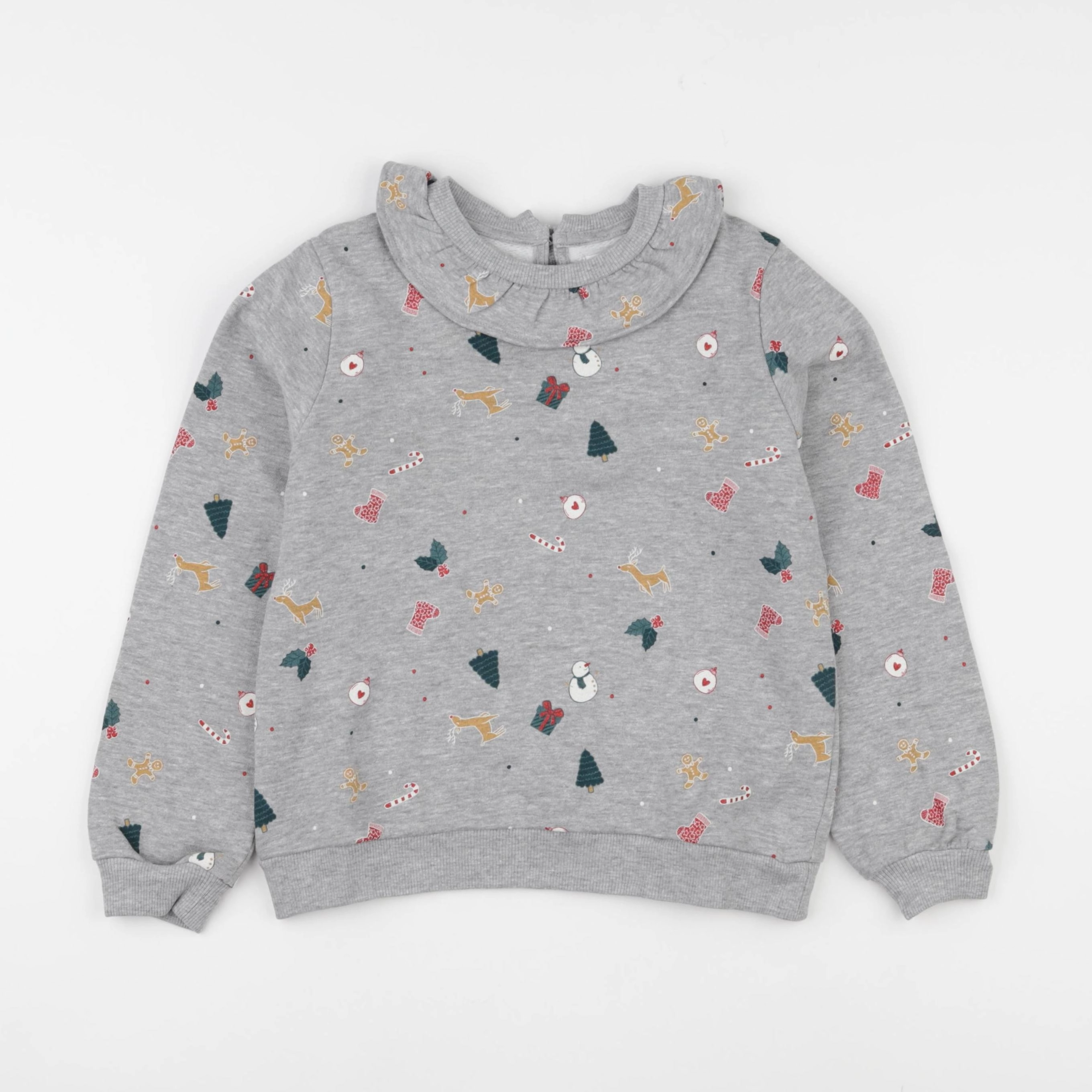 Vertbaudet - sweat gris - 8 ans