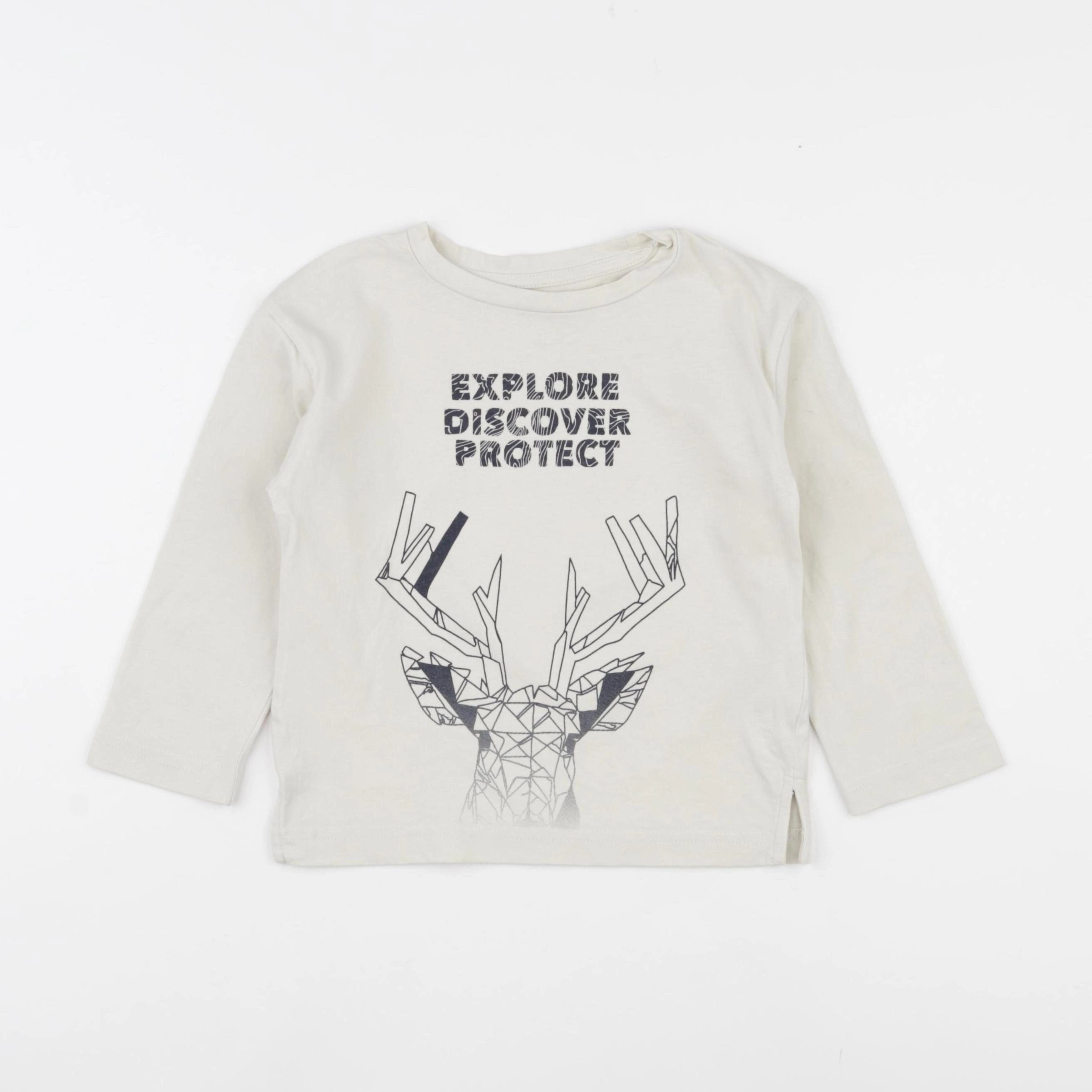 Vertbaudet - tee-shirt beige - 4 ans