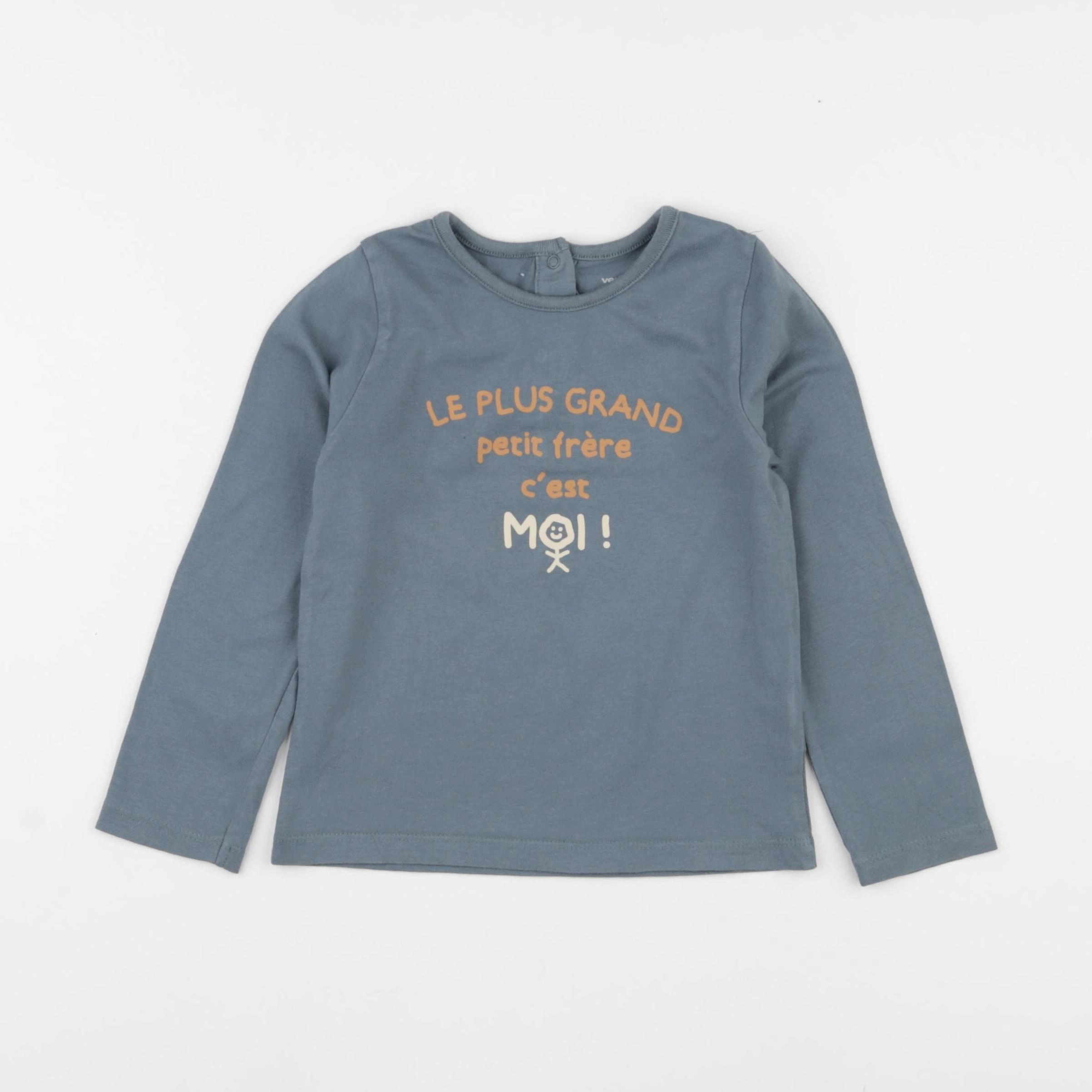 Vertbaudet - tee-shirt bleu - 3 ans