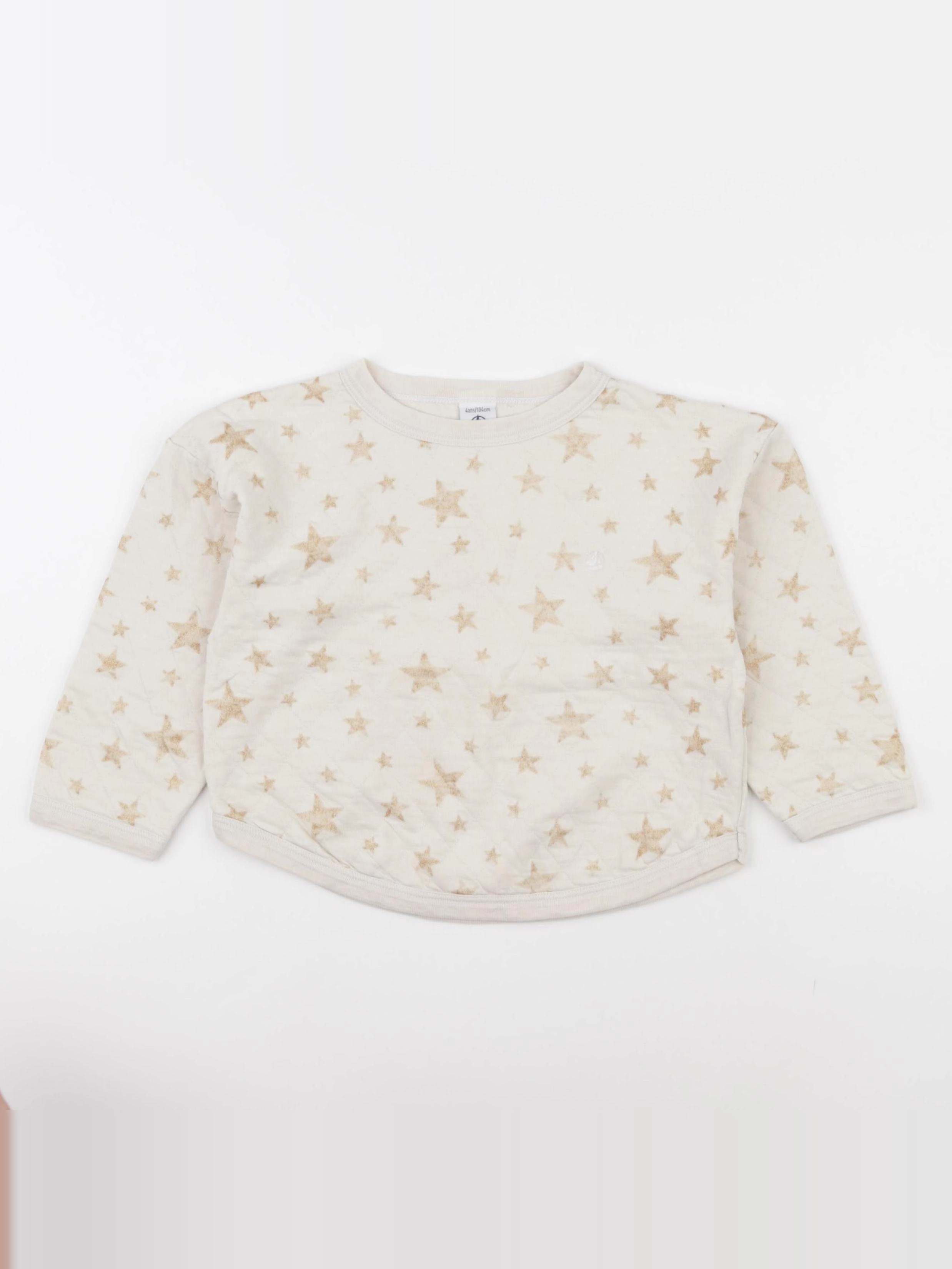 Petit Bateau - sweat beige, or - 4 ans