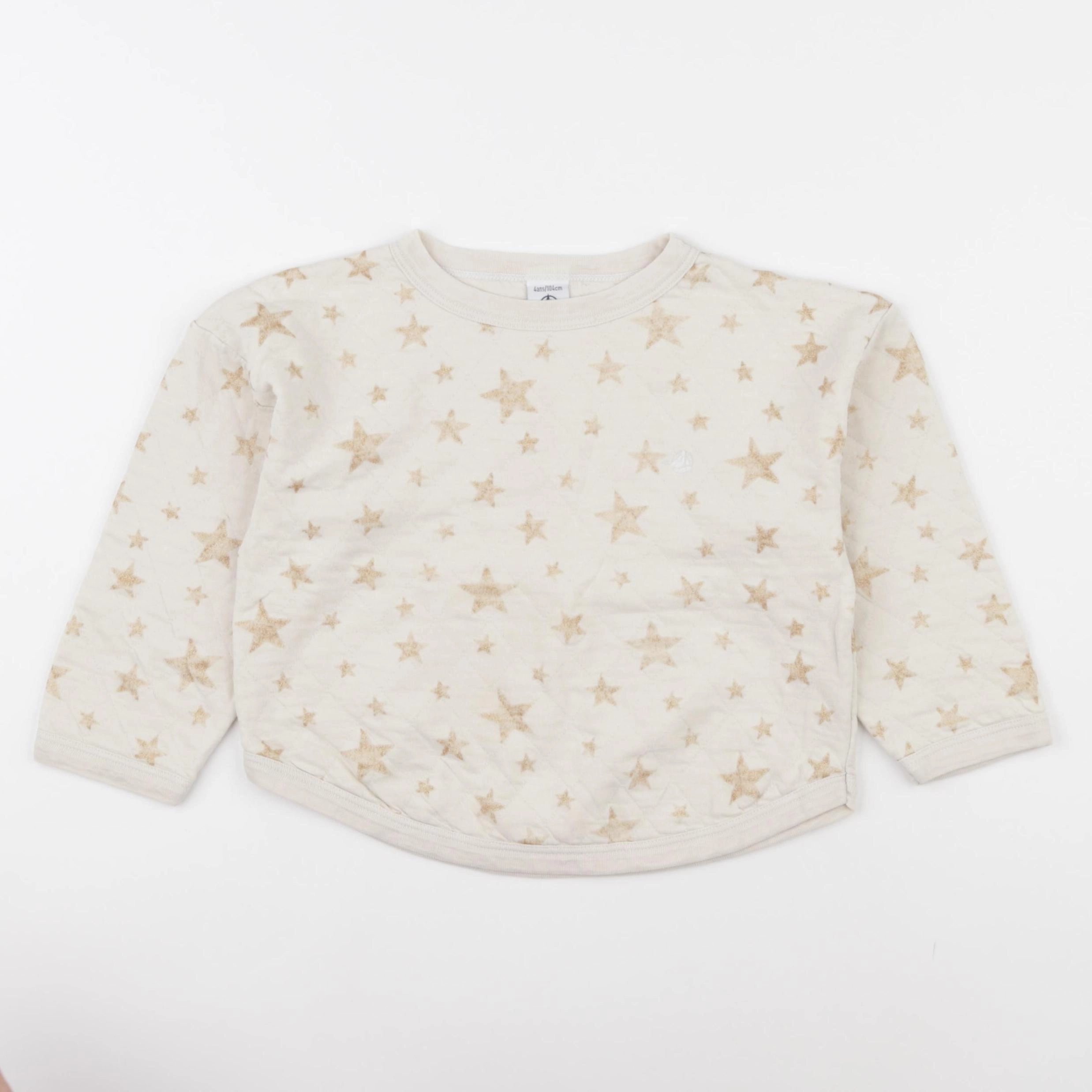 Petit Bateau - sweat beige, or - 4 ans