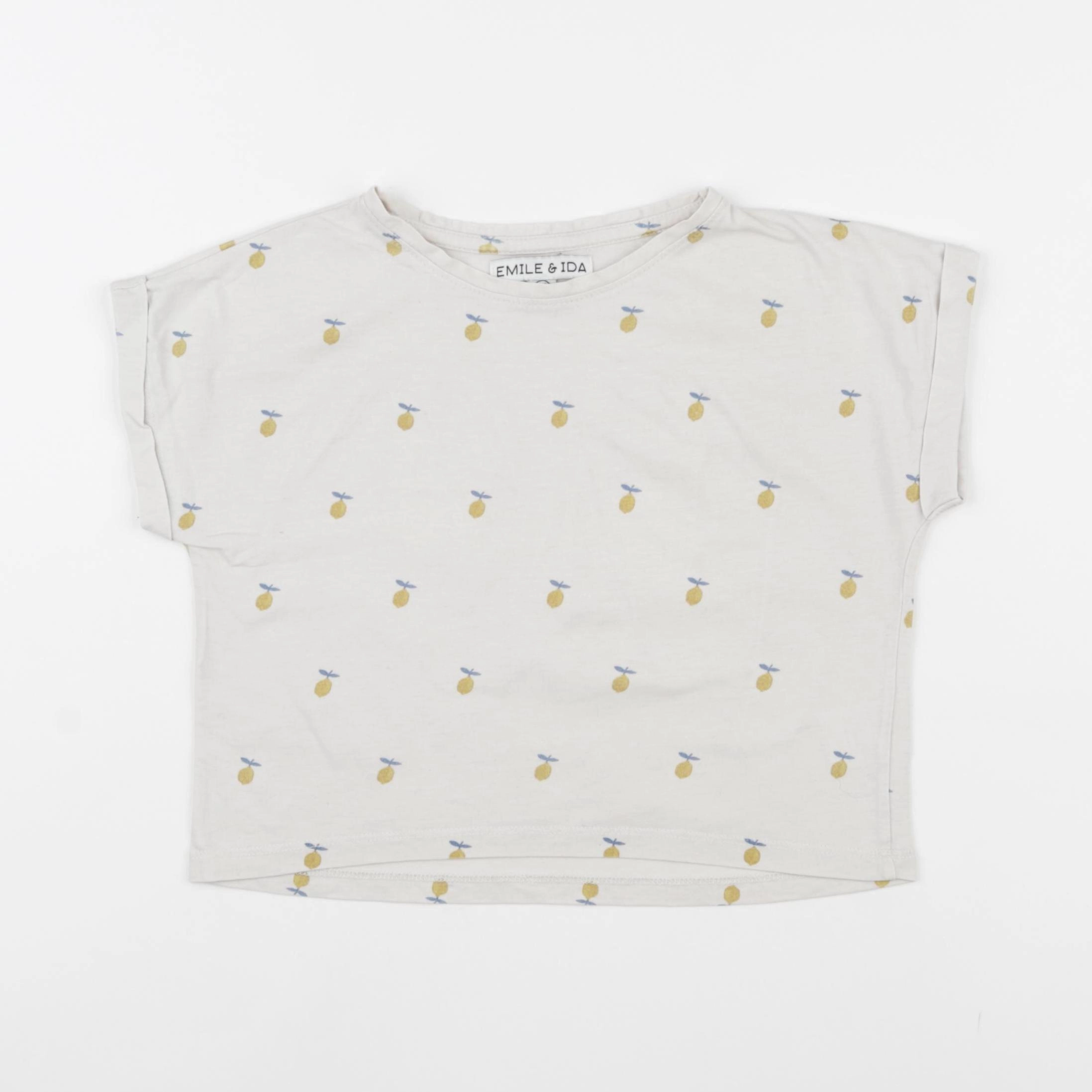 Emile et Ida - tee-shirt blanc - 4 ans