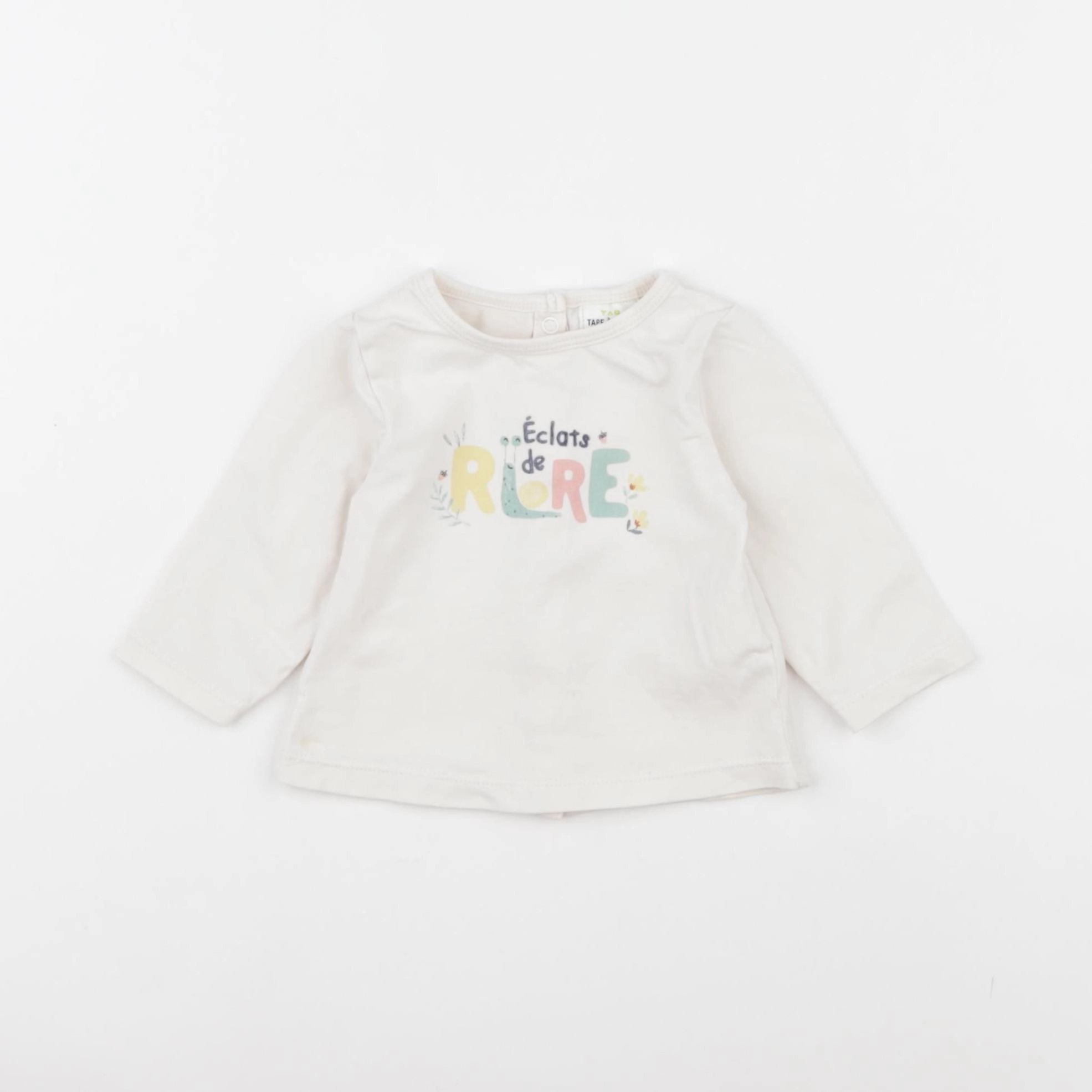 Tape à l'oeil - tee-shirt beige - 1 mois