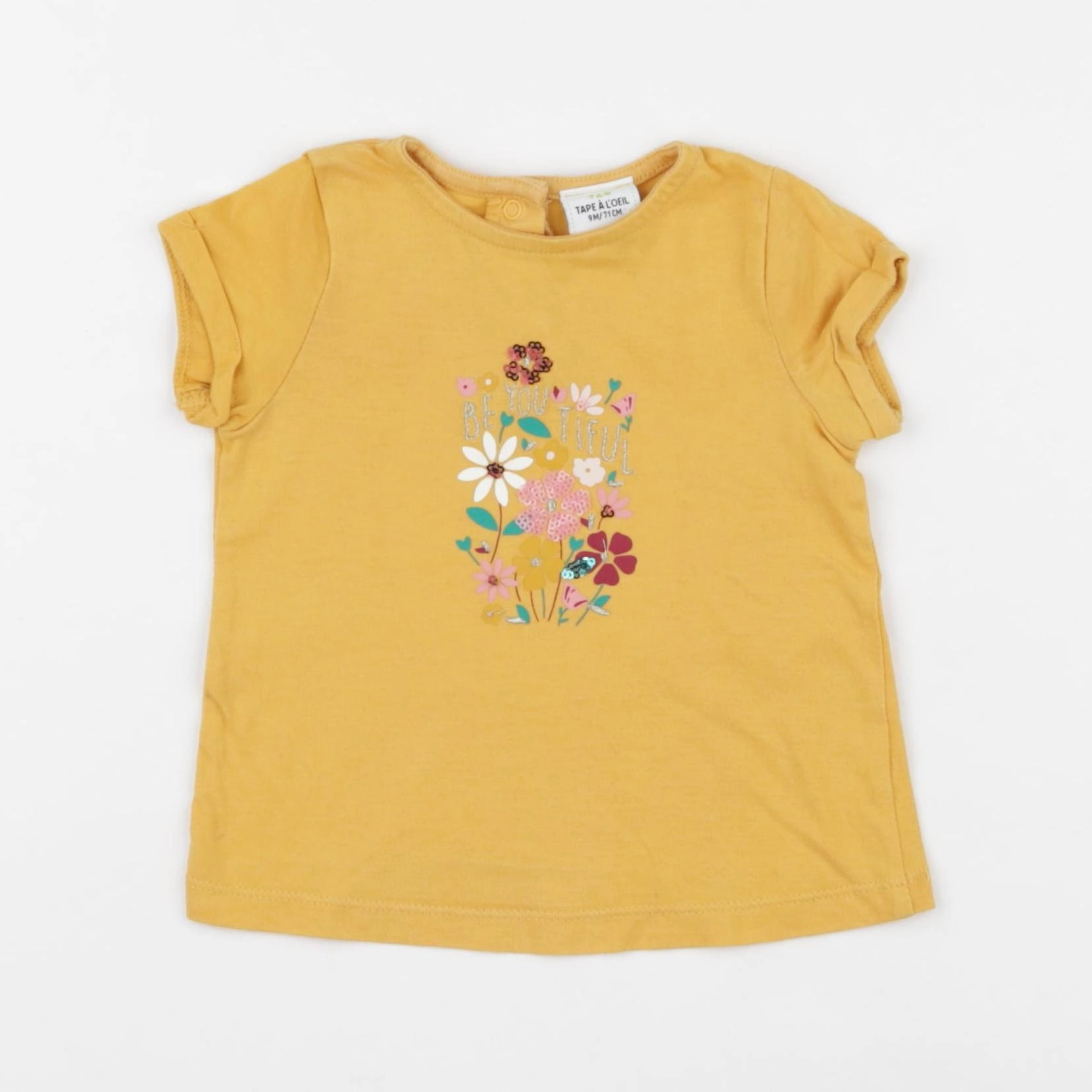 Tape à l'oeil - tee-shirt jaune - 9 mois