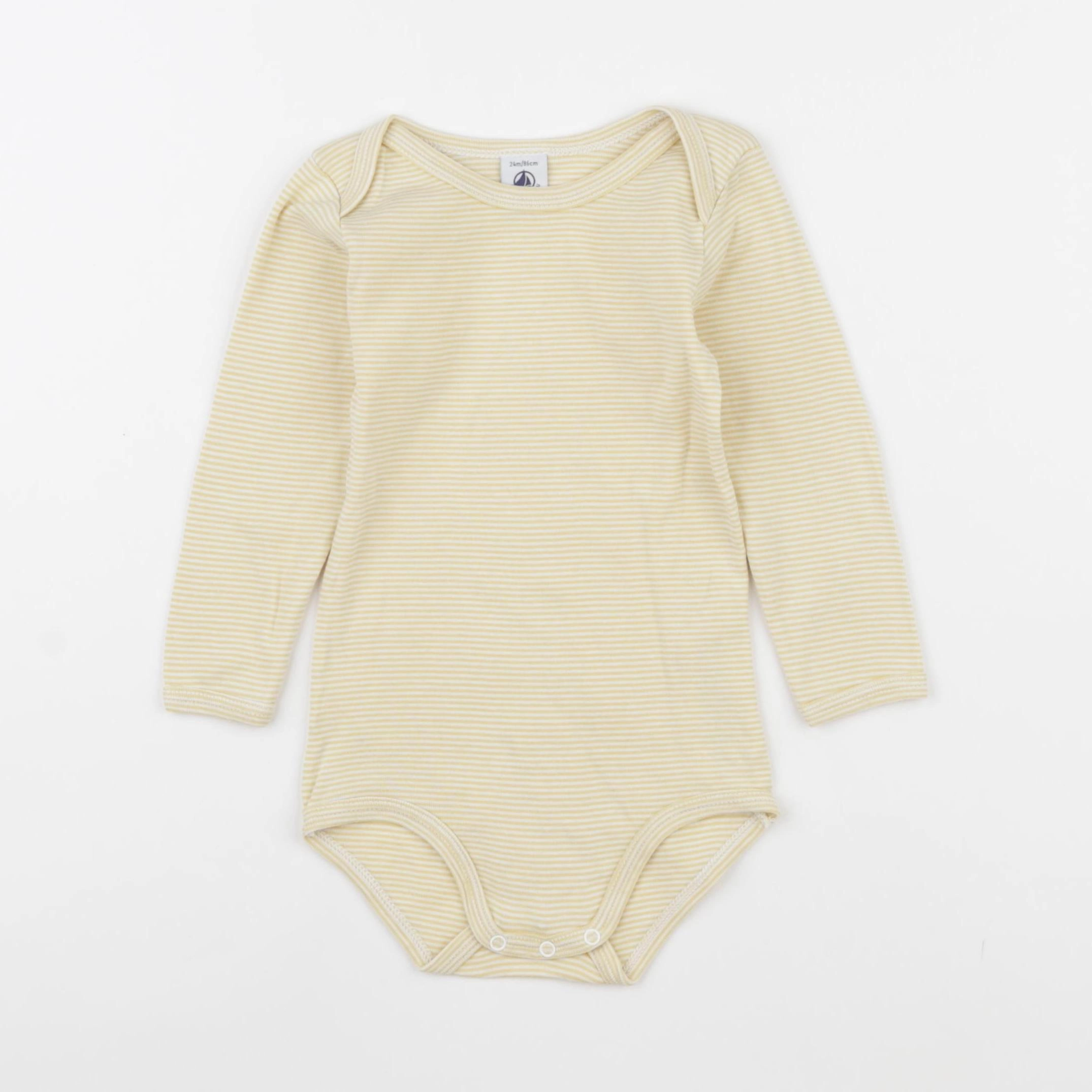 Petit Bateau - body jaune - 24 mois