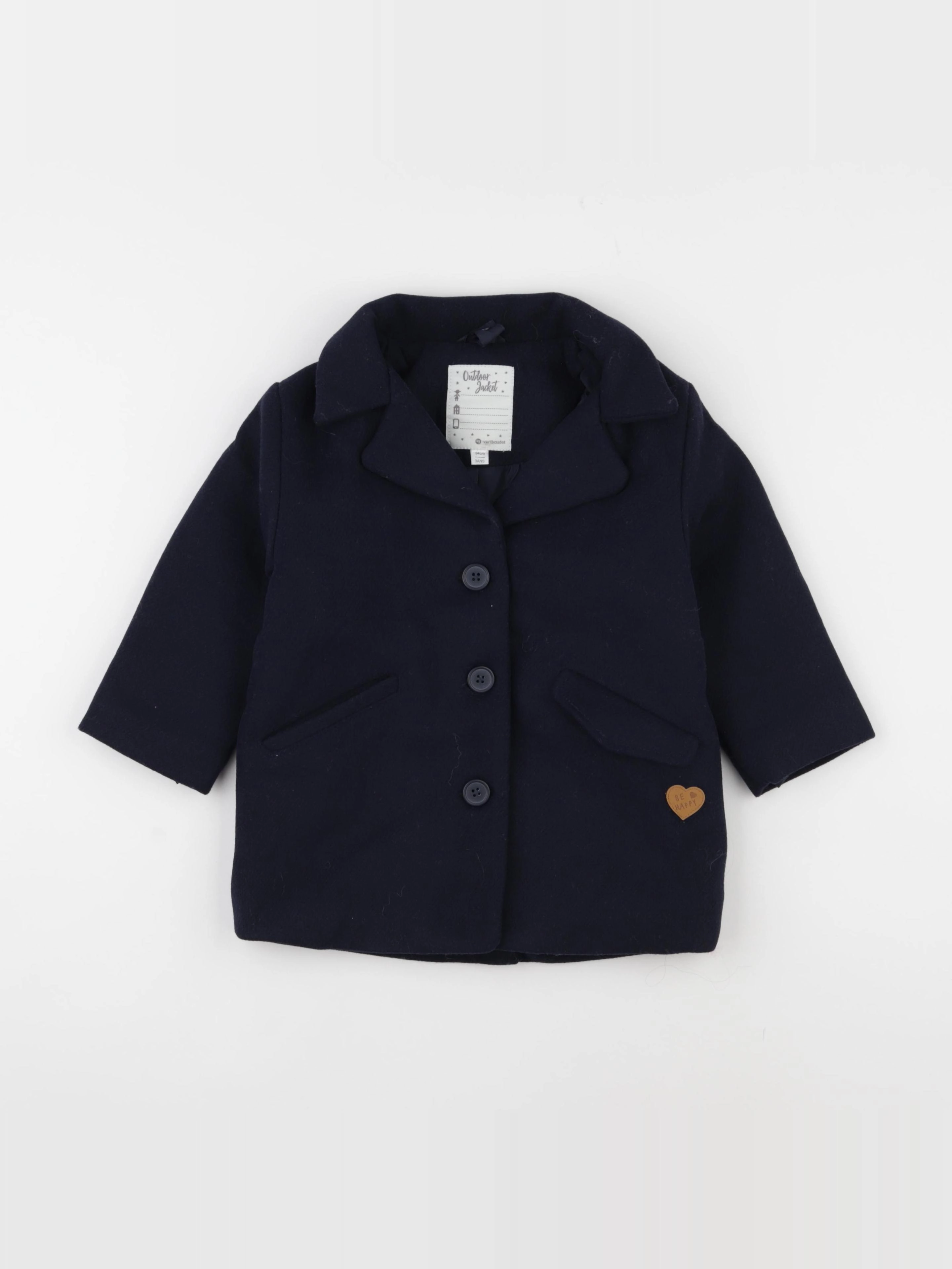 Vertbaudet - manteau bleu - 3 ans