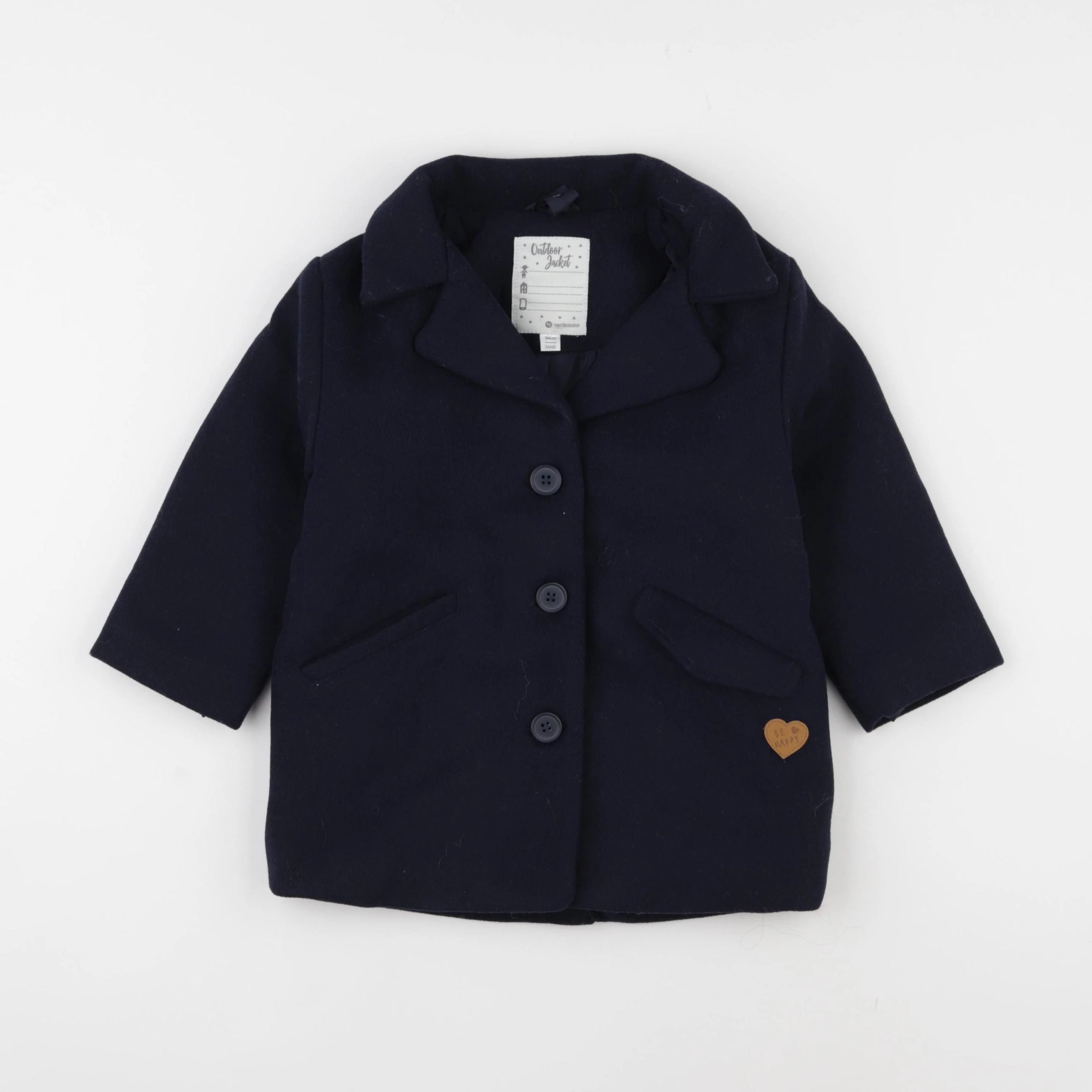 Vertbaudet - manteau bleu - 3 ans