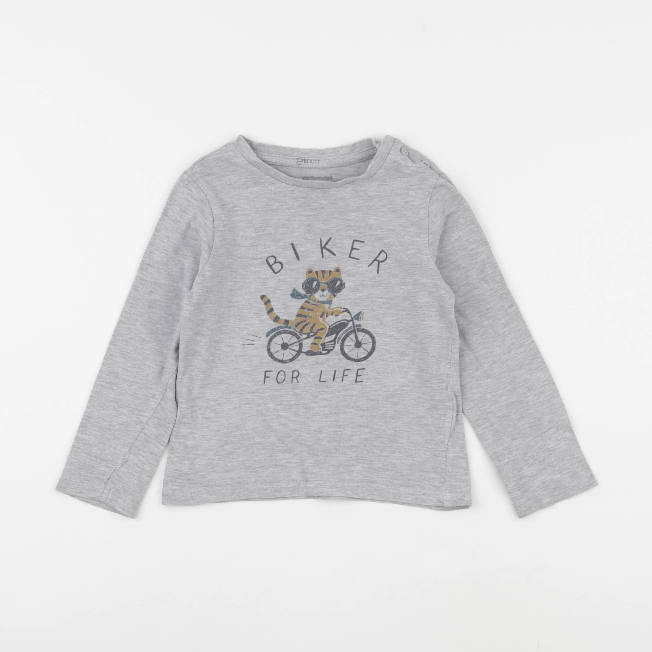 Vertbaudet - tee-shirt gris - 36 mois