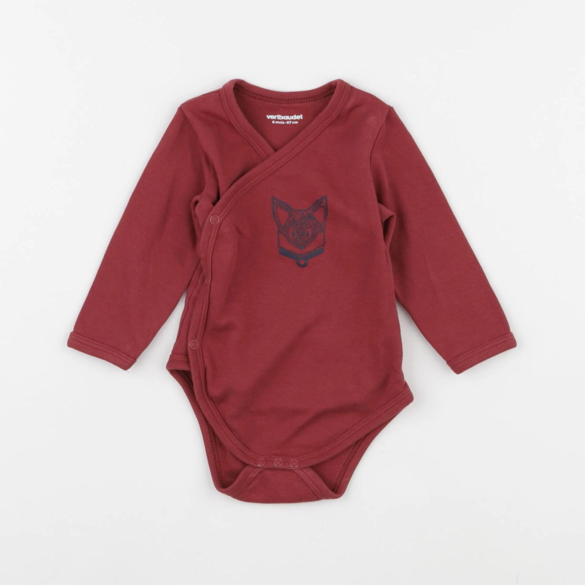 Vertbaudet - body rouge - 6 mois