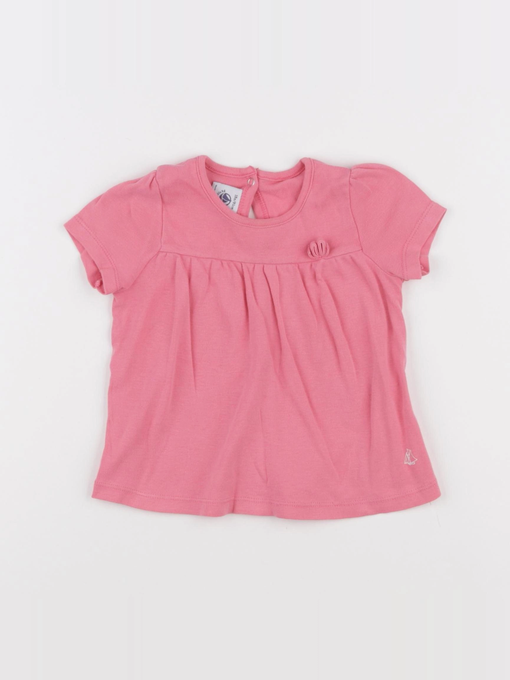 Petit Bateau - tee-shirt rose - 18 mois