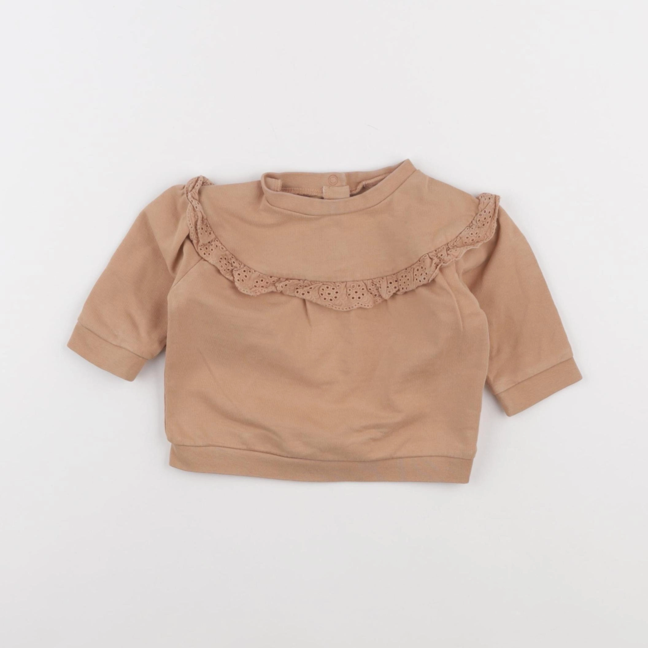Vertbaudet - sweat marron - 6 mois