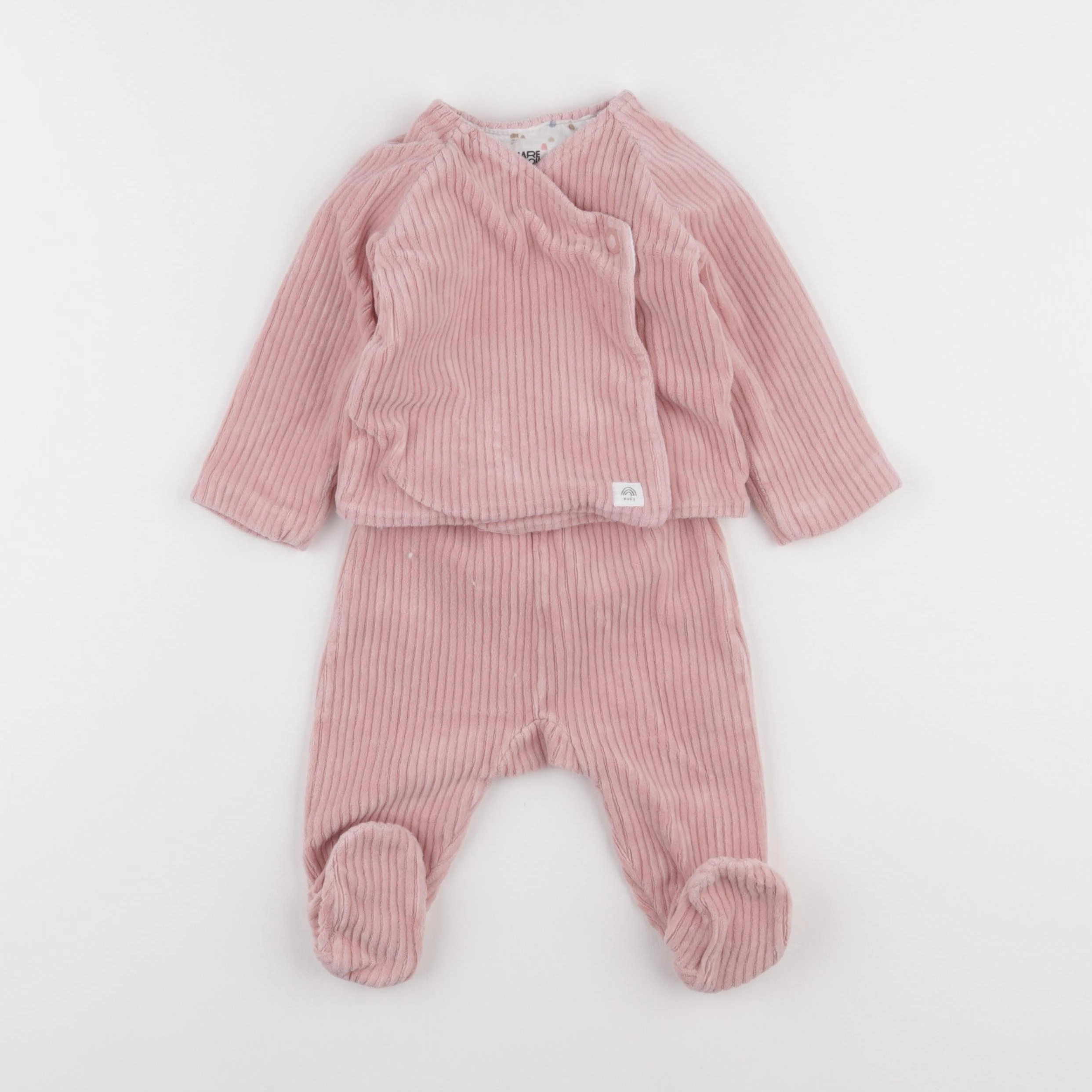 La Redoute - pyjama velours rose - 3 mois