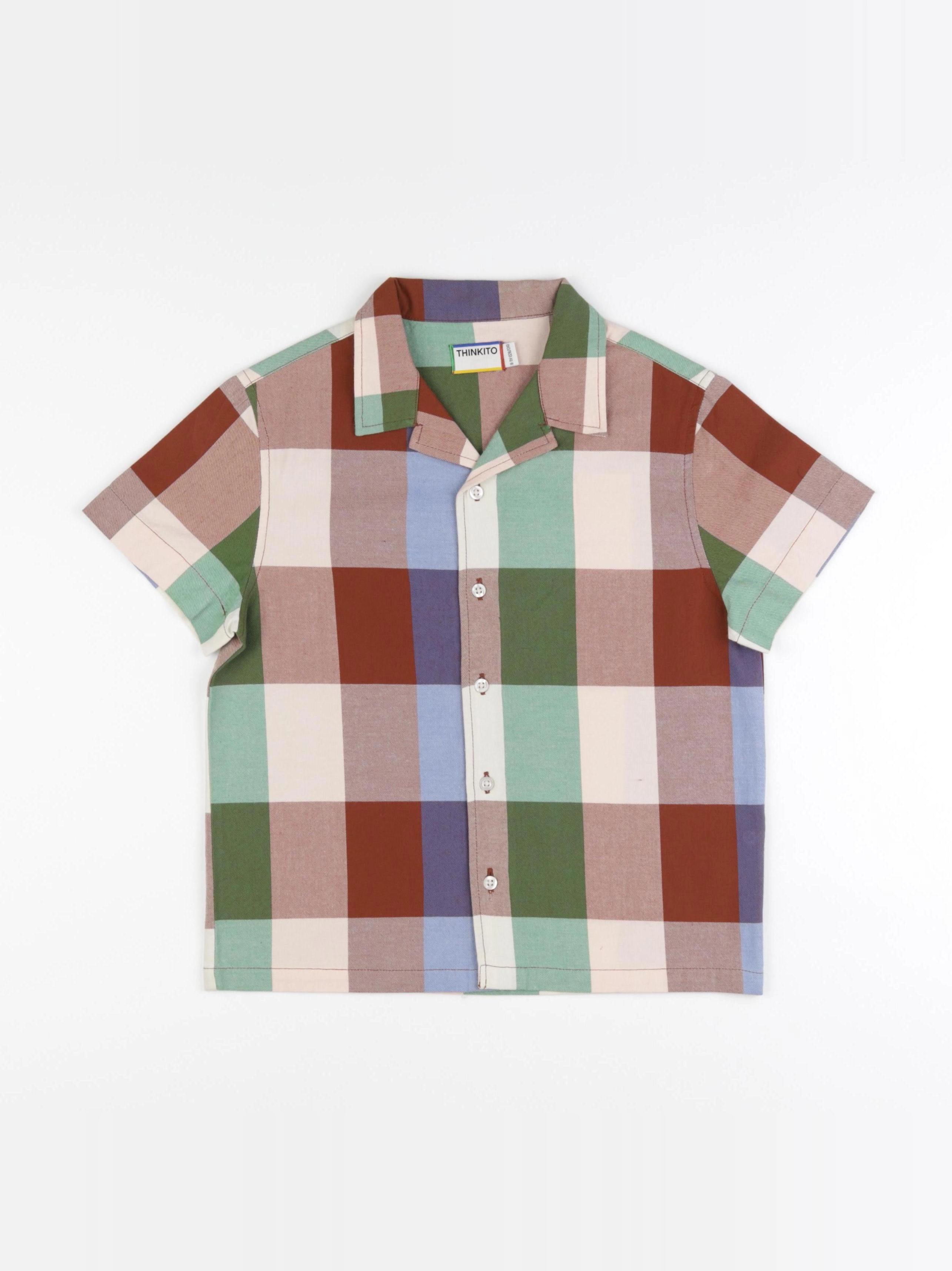 Thinking Mu  - Chemise CARREAUX multicolore - 8 ans