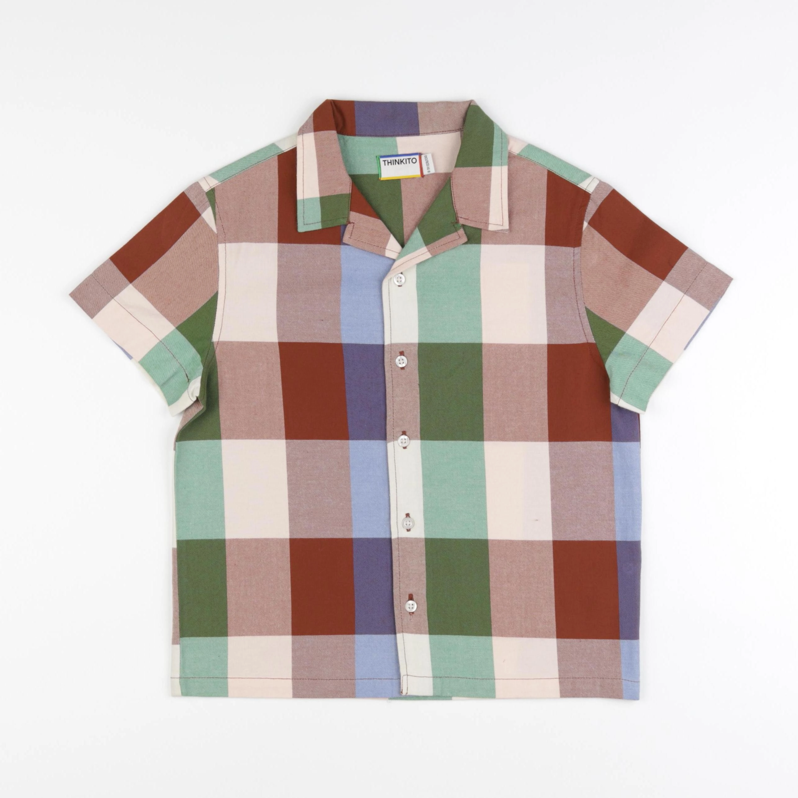 Thinking Mu  - Chemise CARREAUX multicolore - 8 ans
