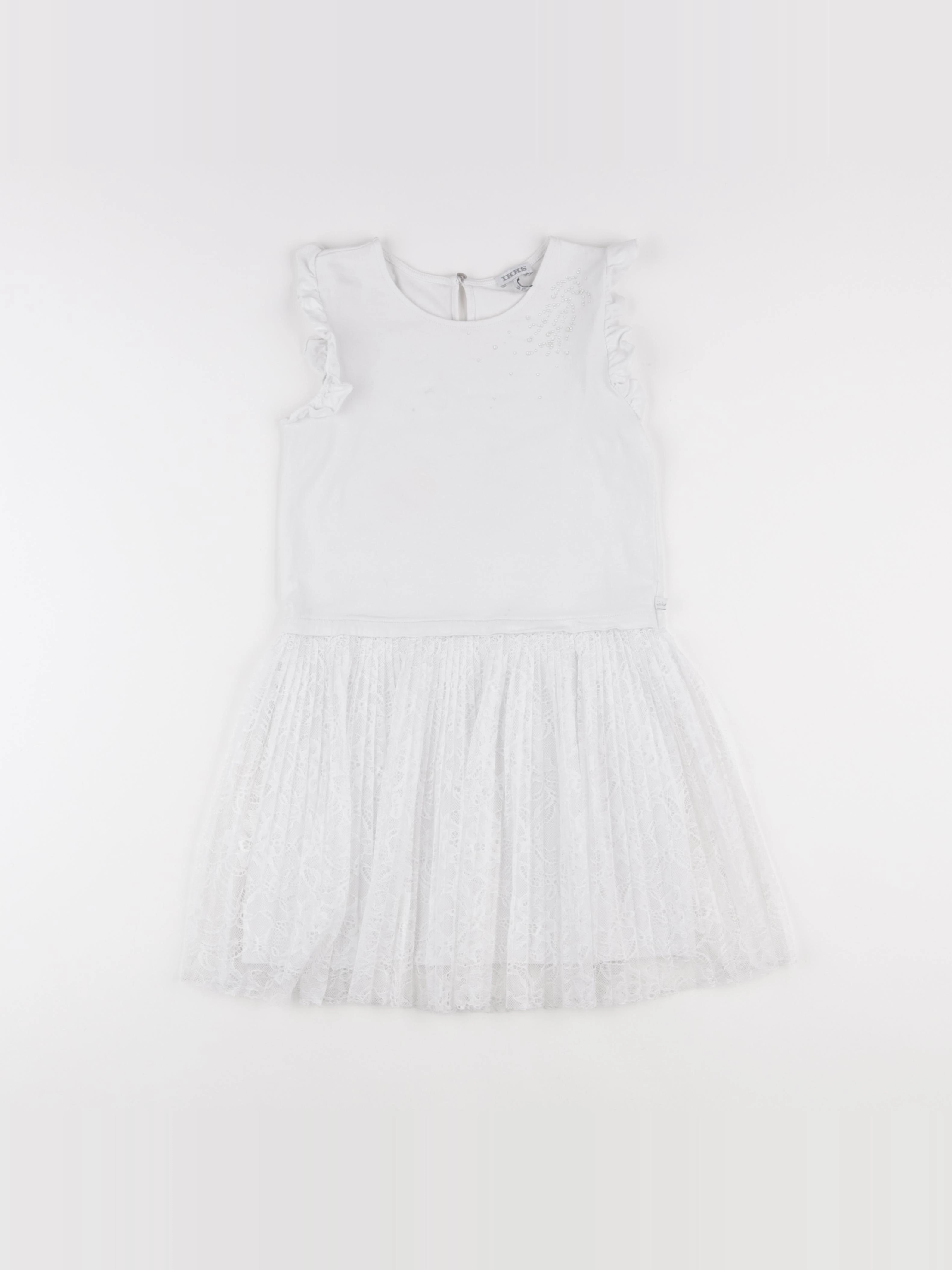 IKKS - robe blanc - 8 ans