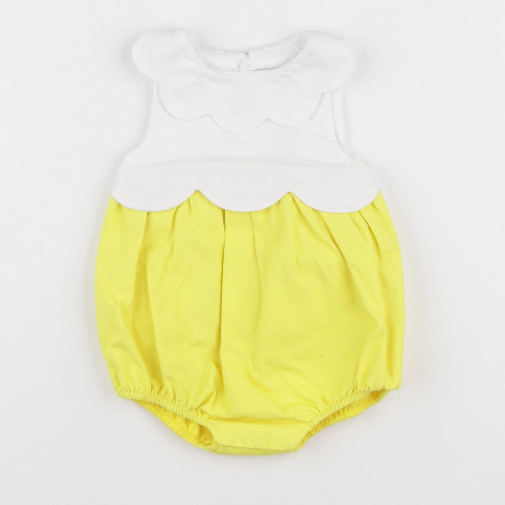 Jacadi - combinaison blanc, jaune - 6 mois