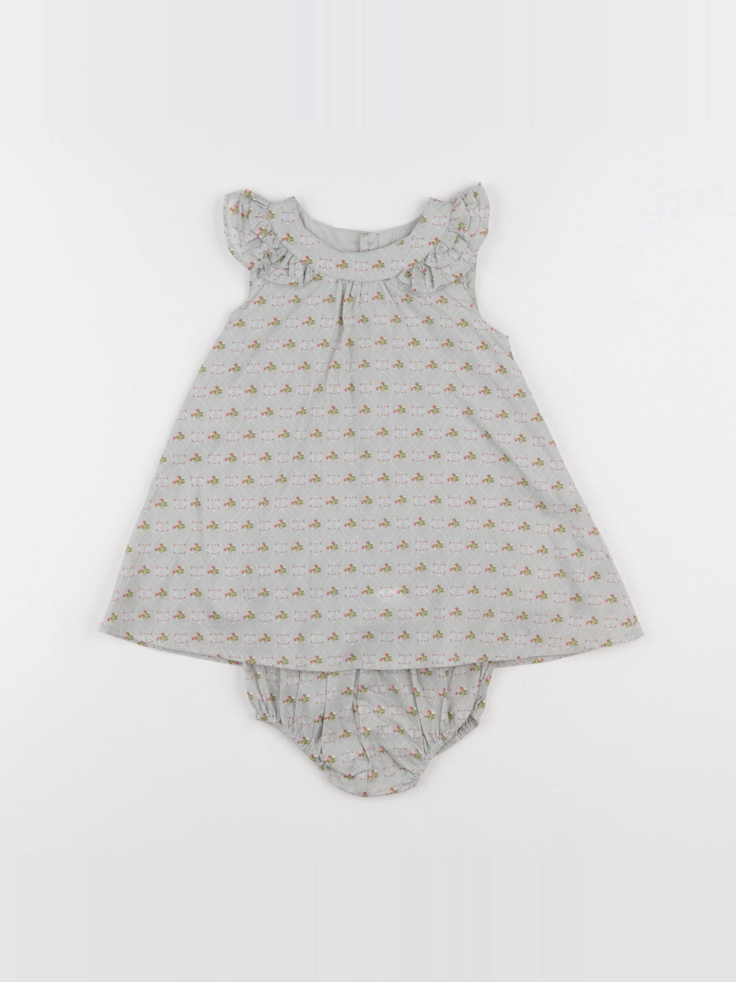 Natalys - robe vert - 9 mois