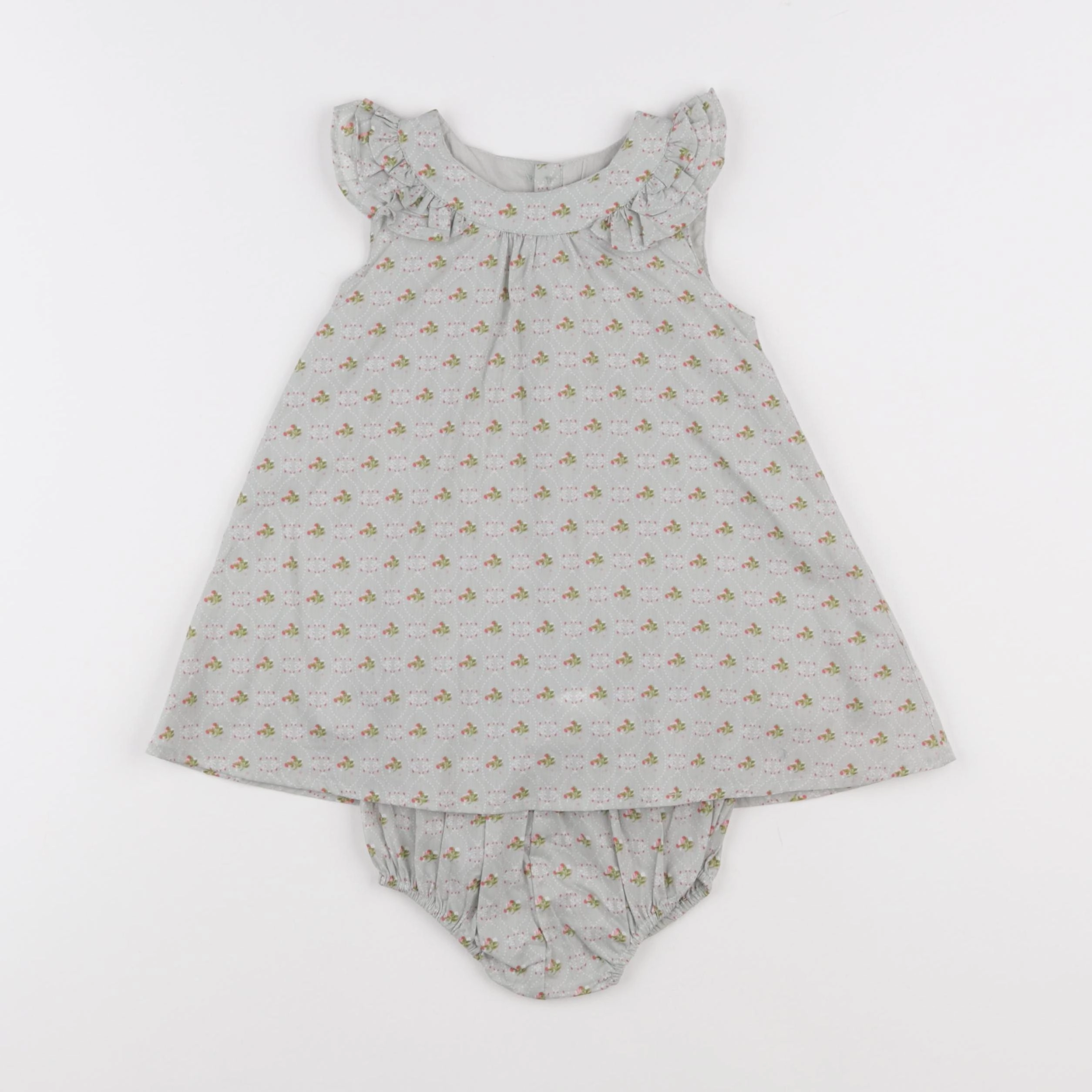 Natalys - robe vert - 9 mois