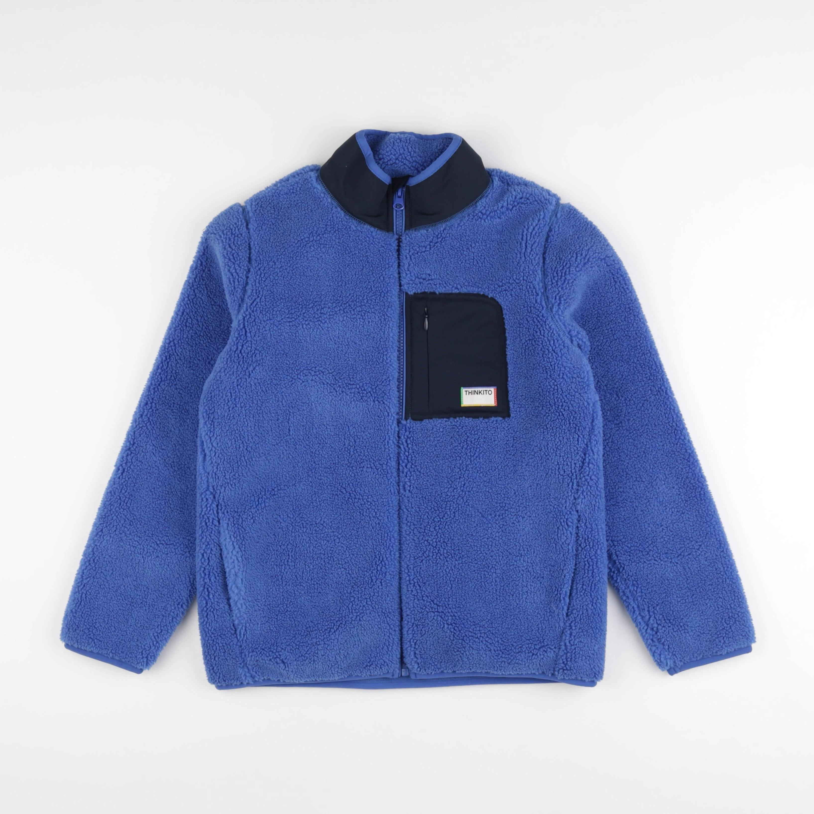 Thinking Mu  - Sweat polaire APPLE bleu - 10 ans