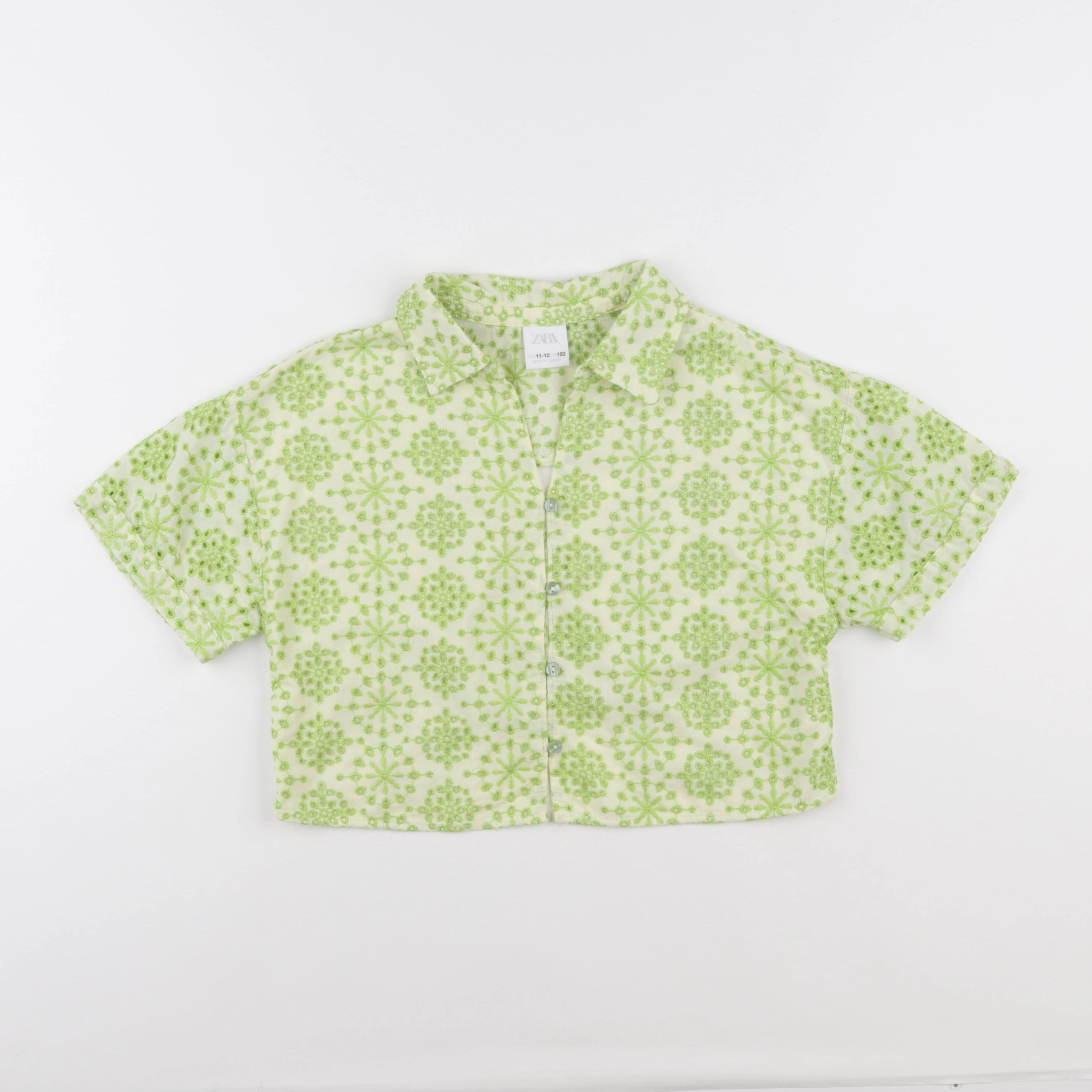 Zara - chemise vert - 11/12 ans