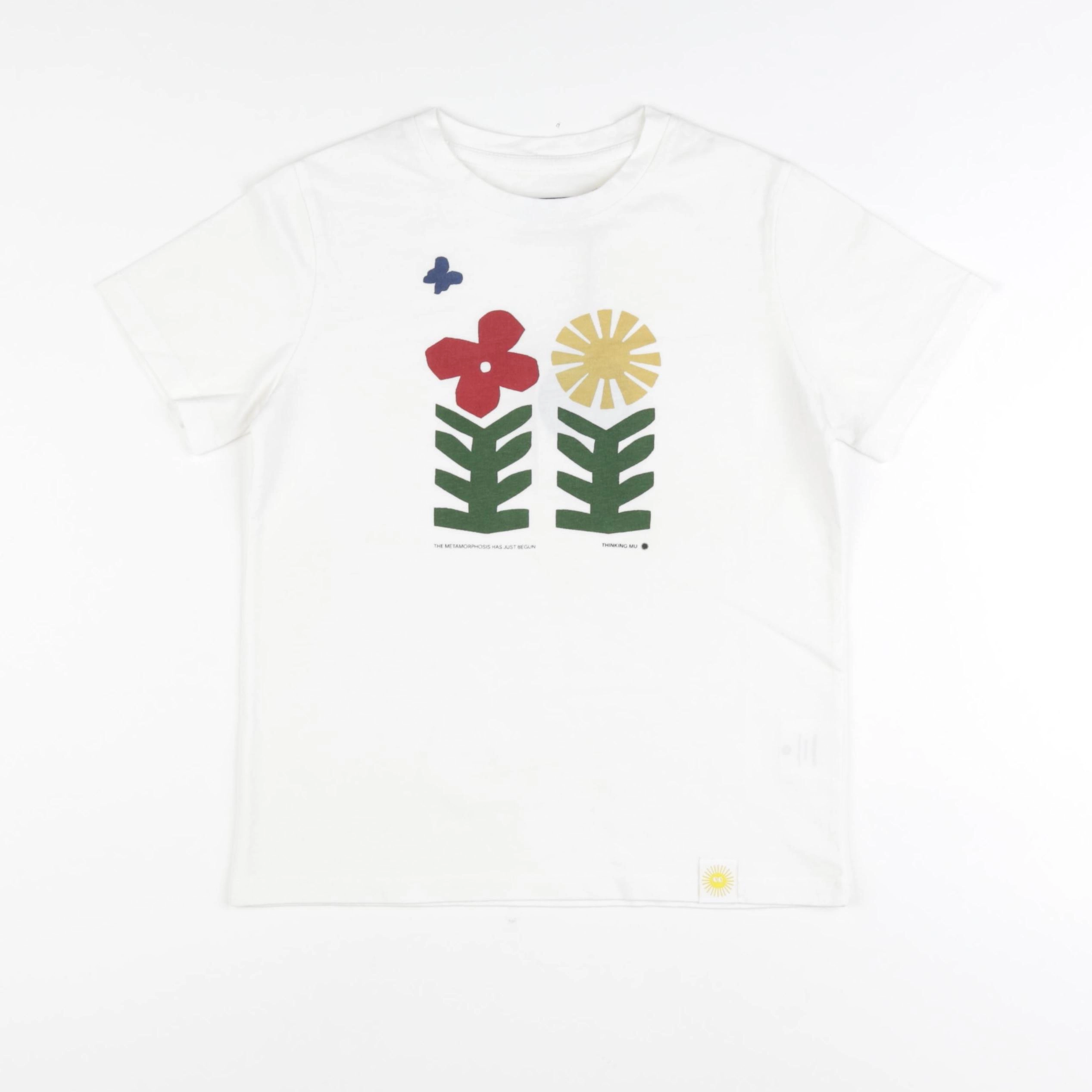 Thinking Mu  - T-shirt PAU blanc - 8 ans