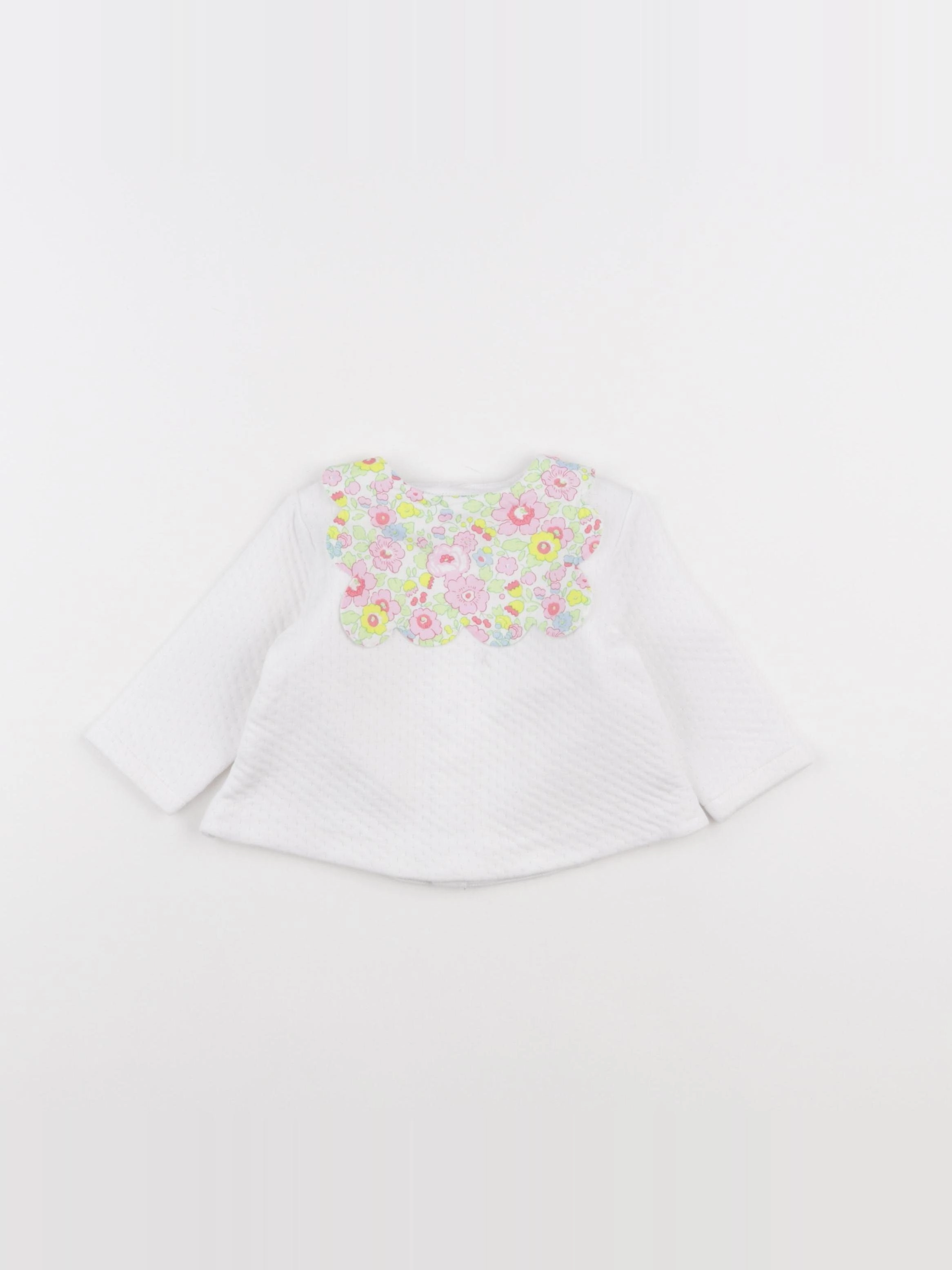 Jacadi - sweat blanc - 6 mois