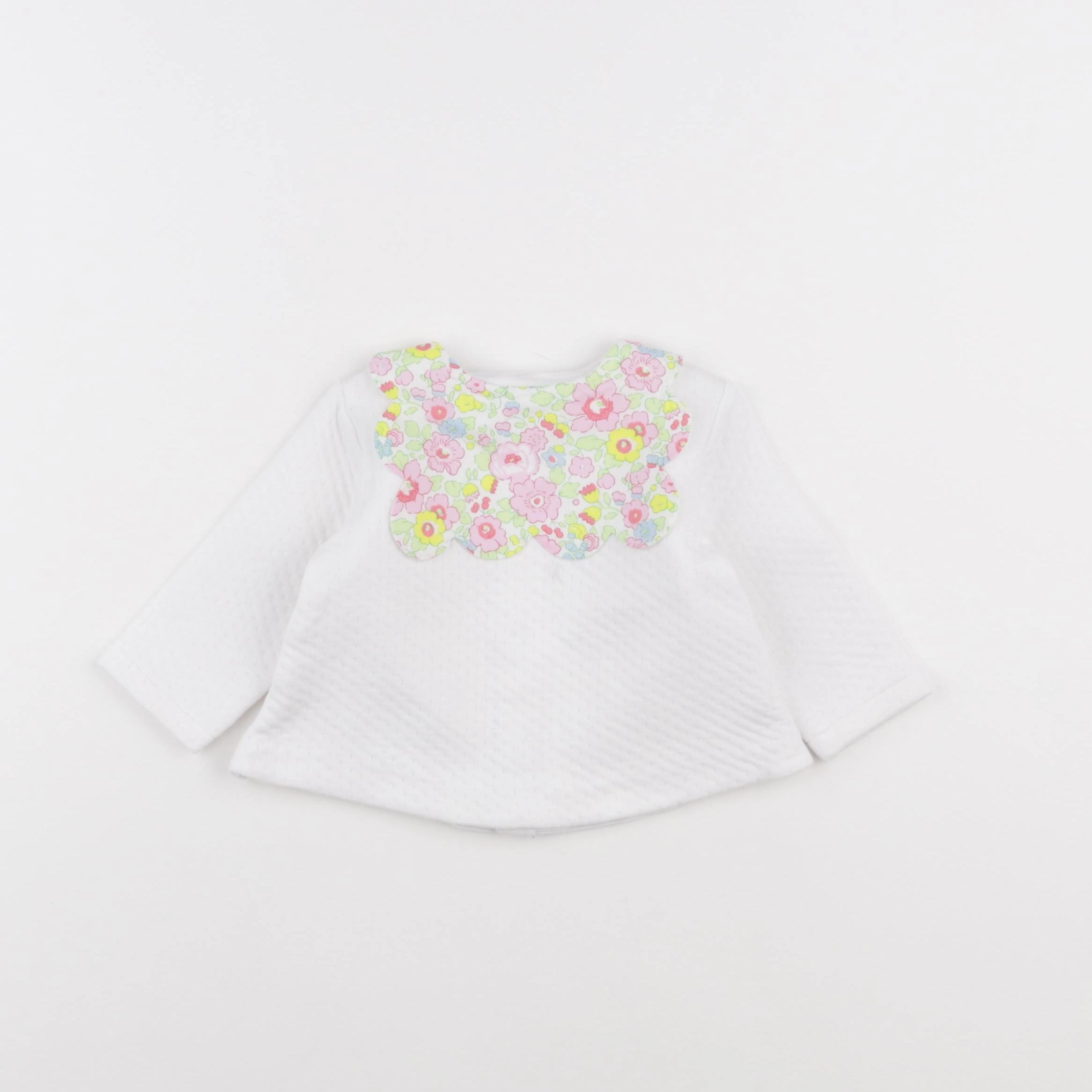 Jacadi - sweat blanc - 6 mois