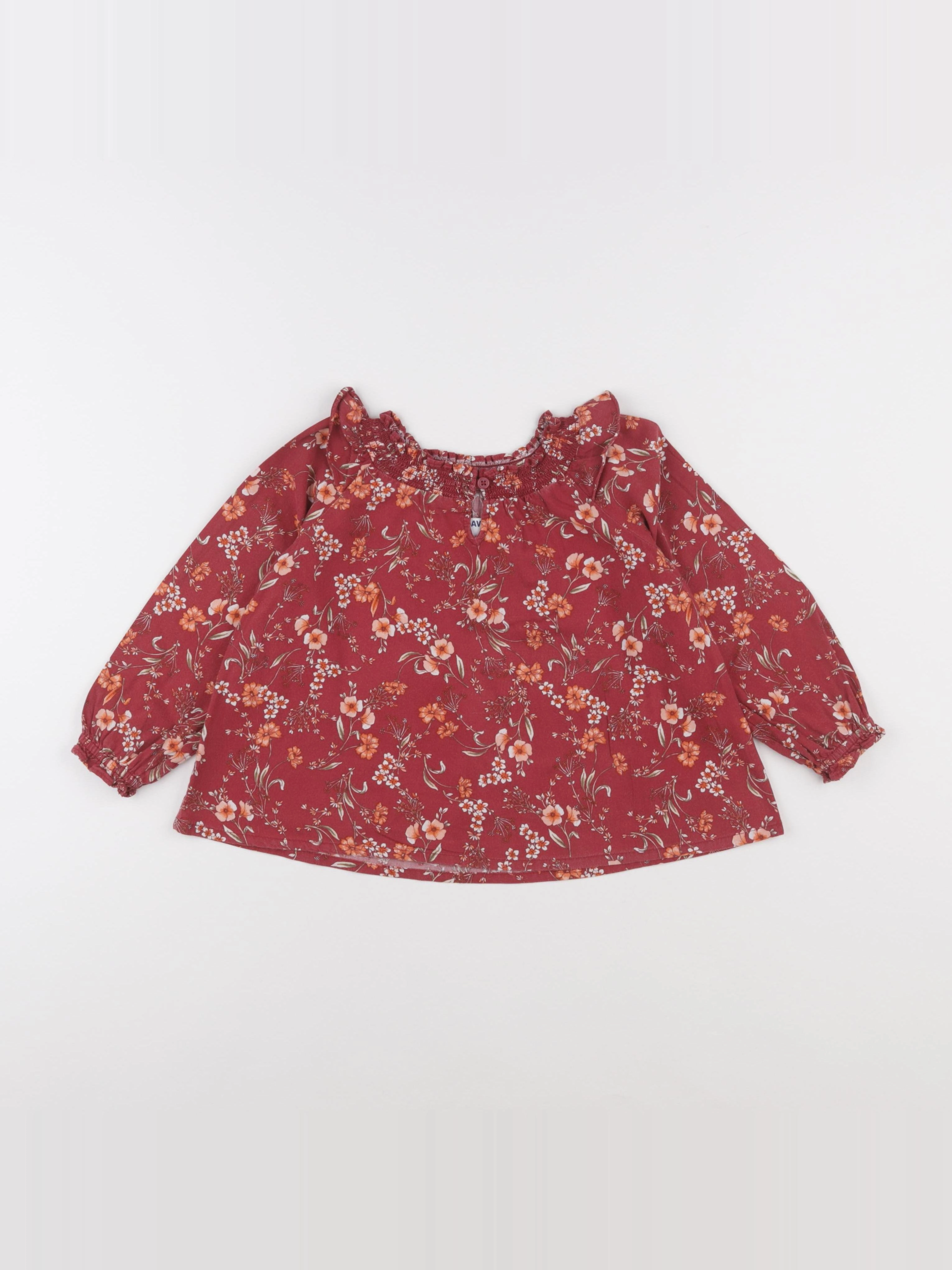 Old Navy - blouse rouge - 3 ans