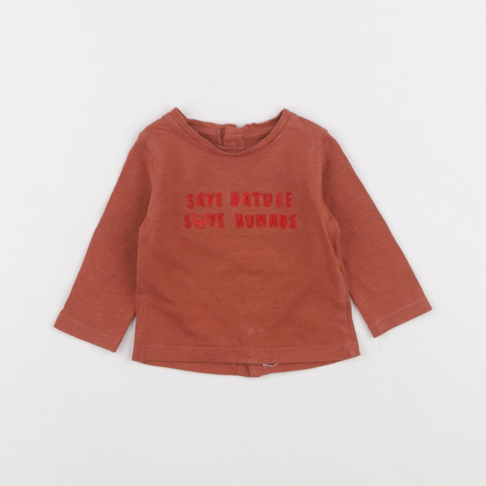 Vertbaudet - tee-shirt marron - 3 mois