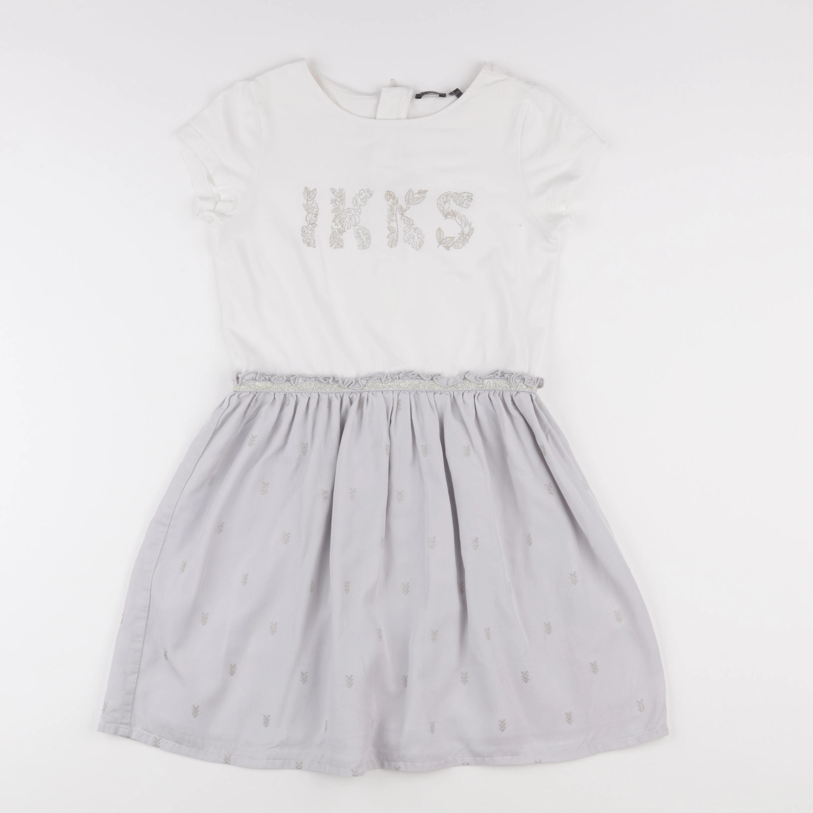 IKKS - robe blanc, gris - 10 ans