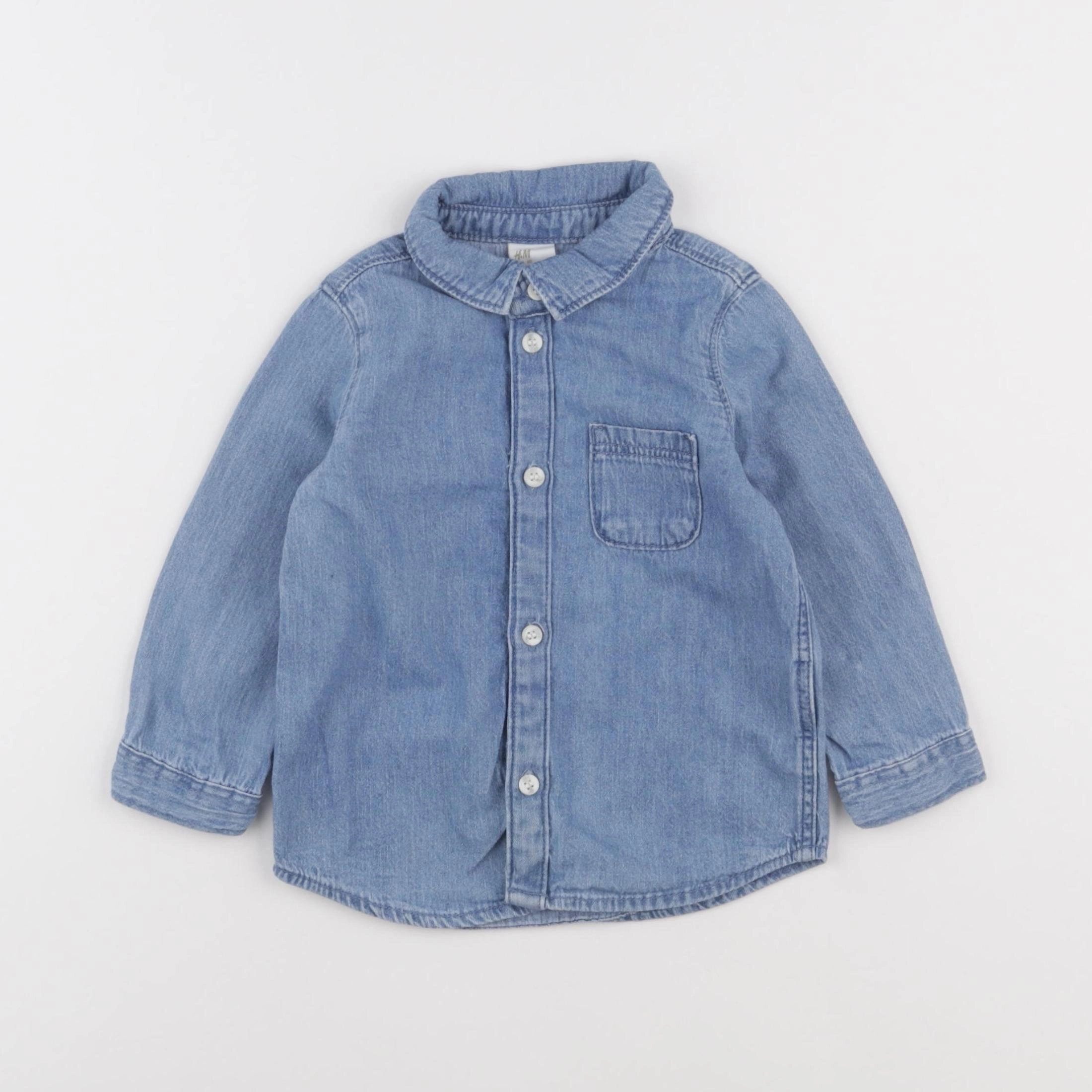H&M - chemise bleu - 9/12 mois