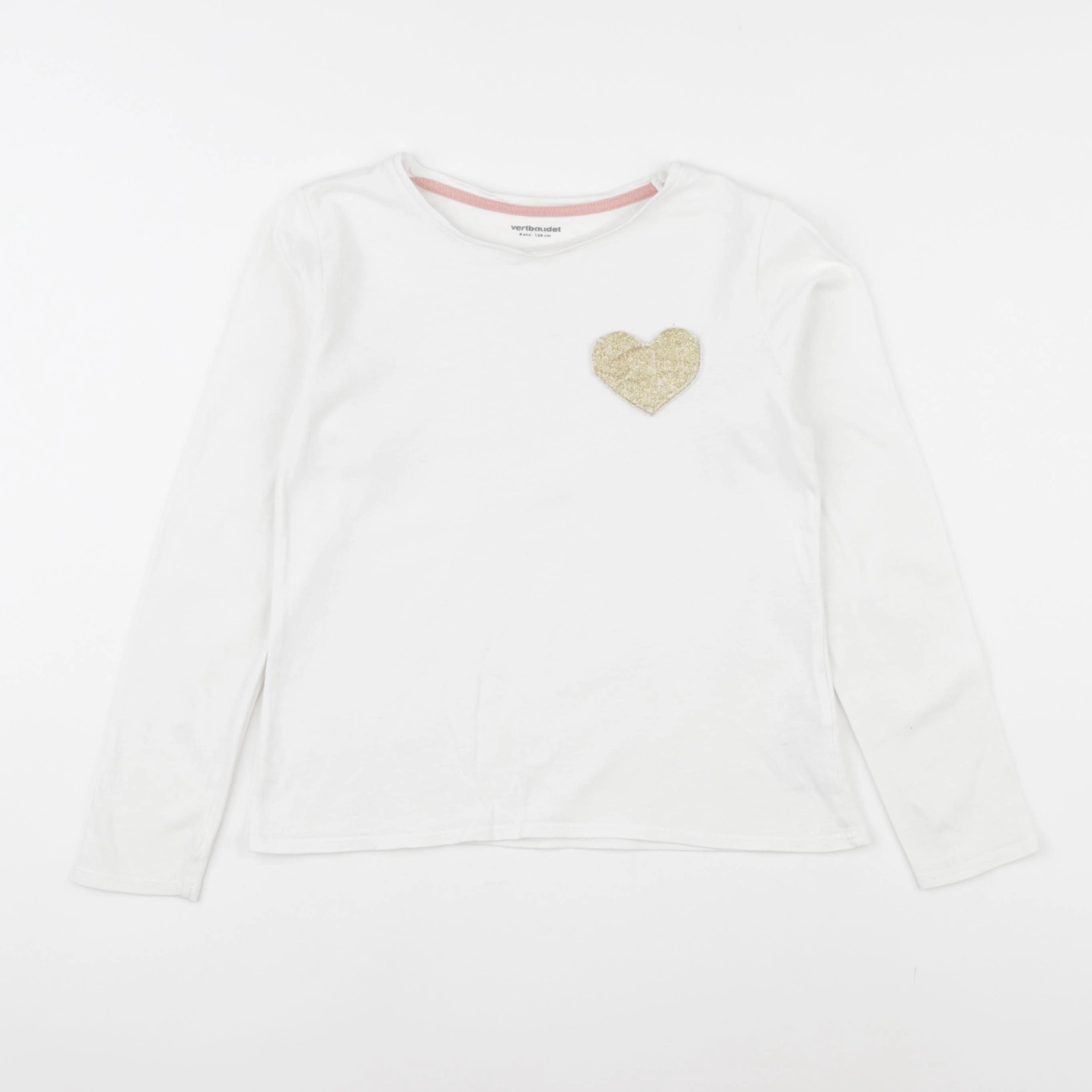 Vertbaudet - tee-shirt blanc - 8 ans