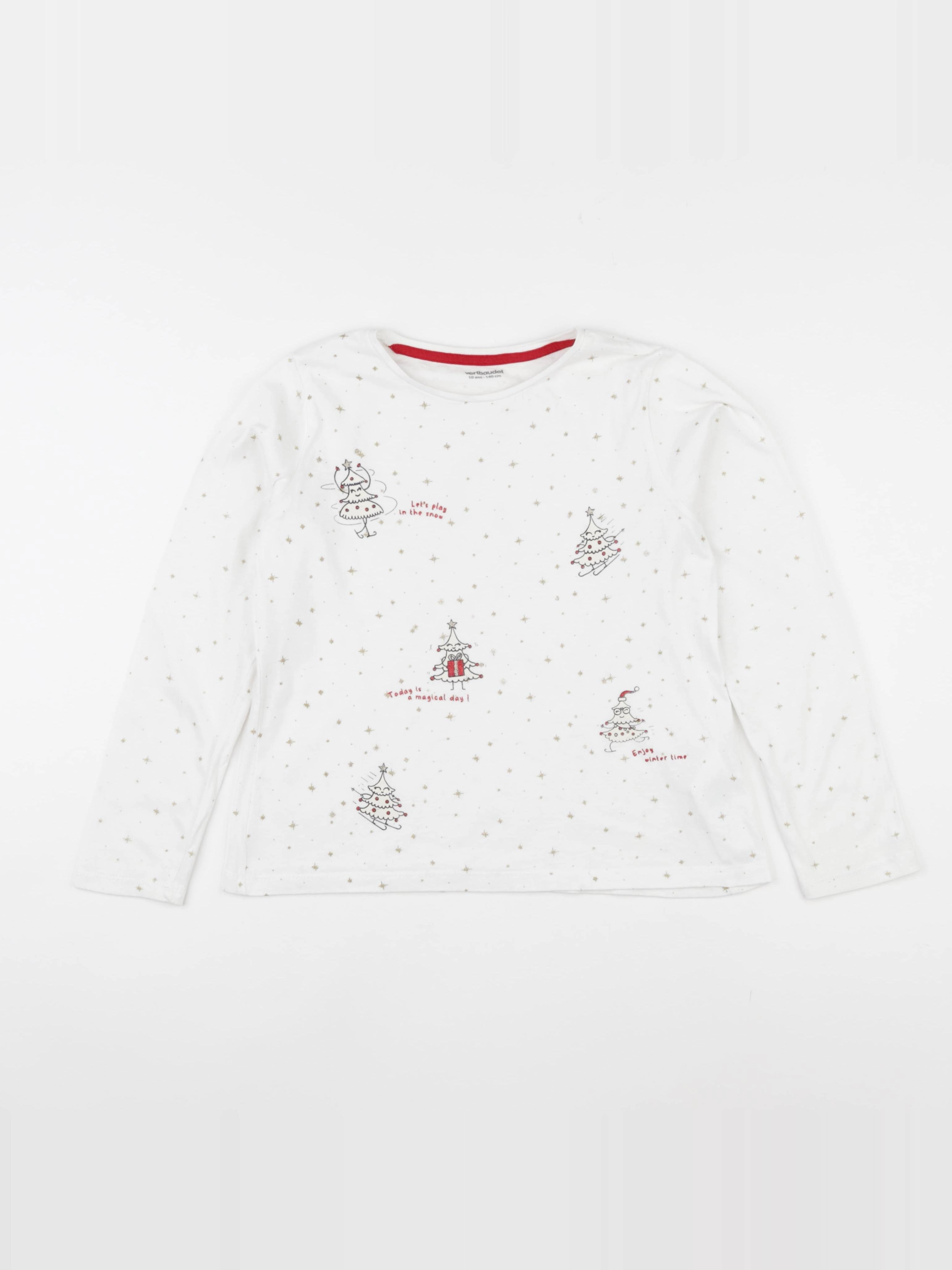 Vertbaudet - tee-shirt blanc - 10 ans