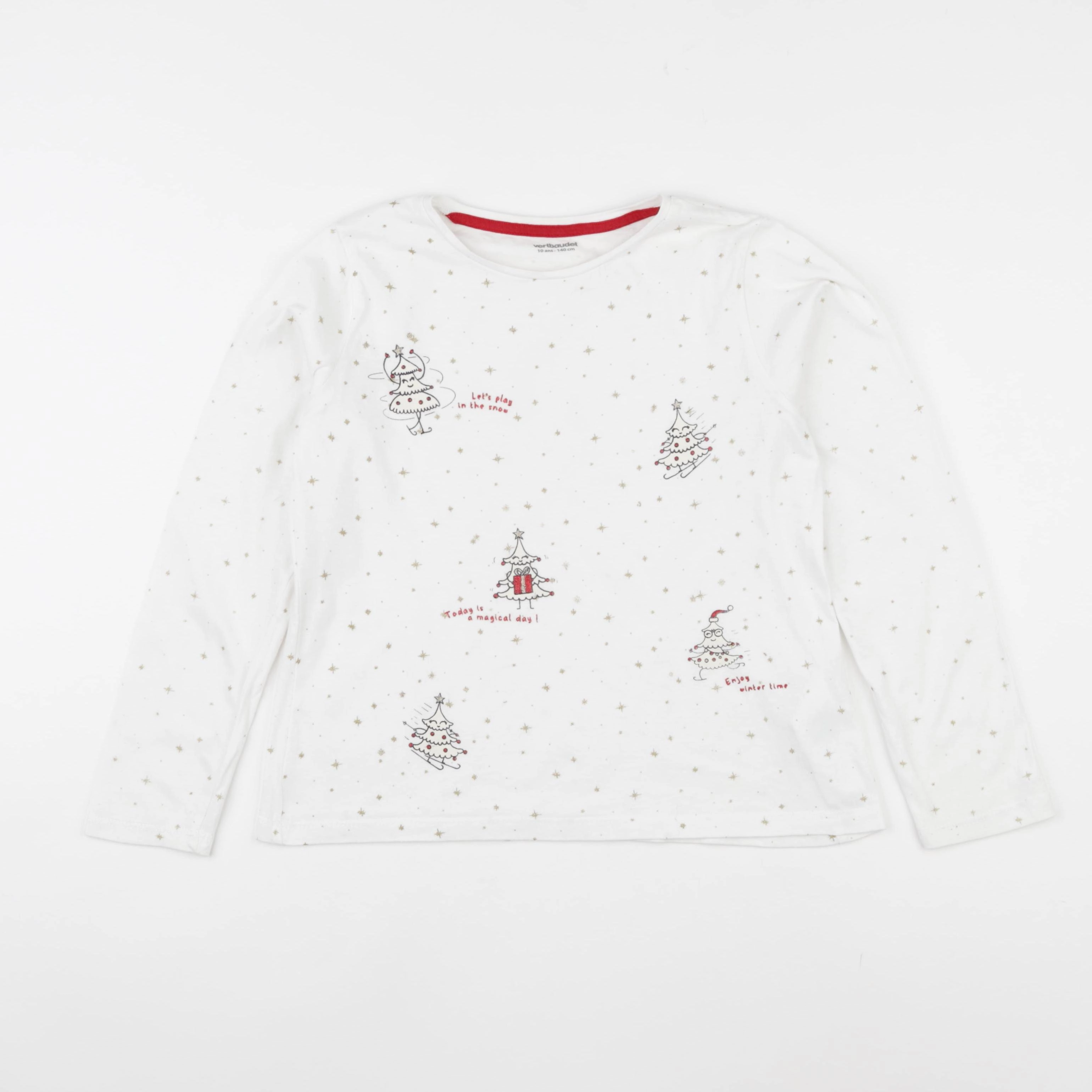 Vertbaudet - tee-shirt blanc - 10 ans