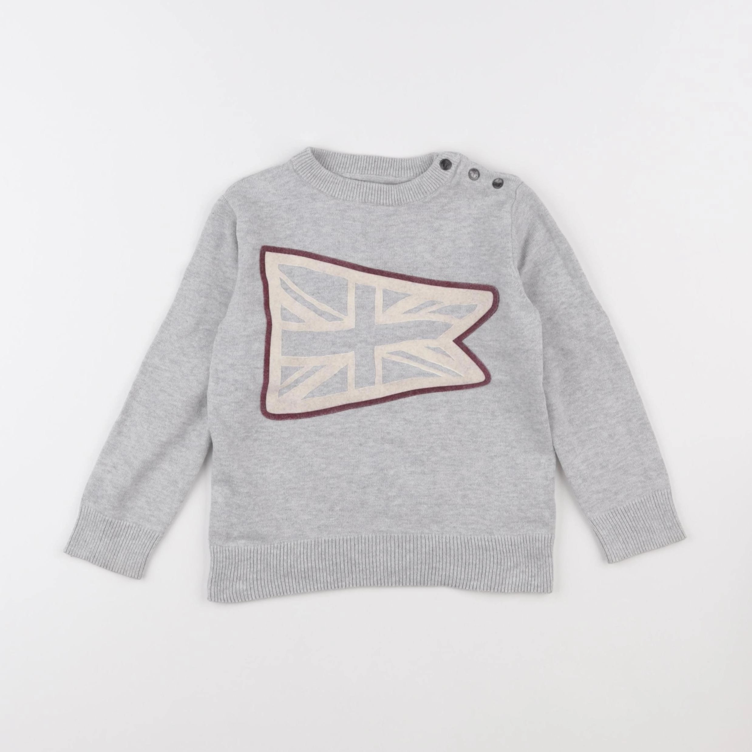 Vertbaudet - pull gris - 3 ans