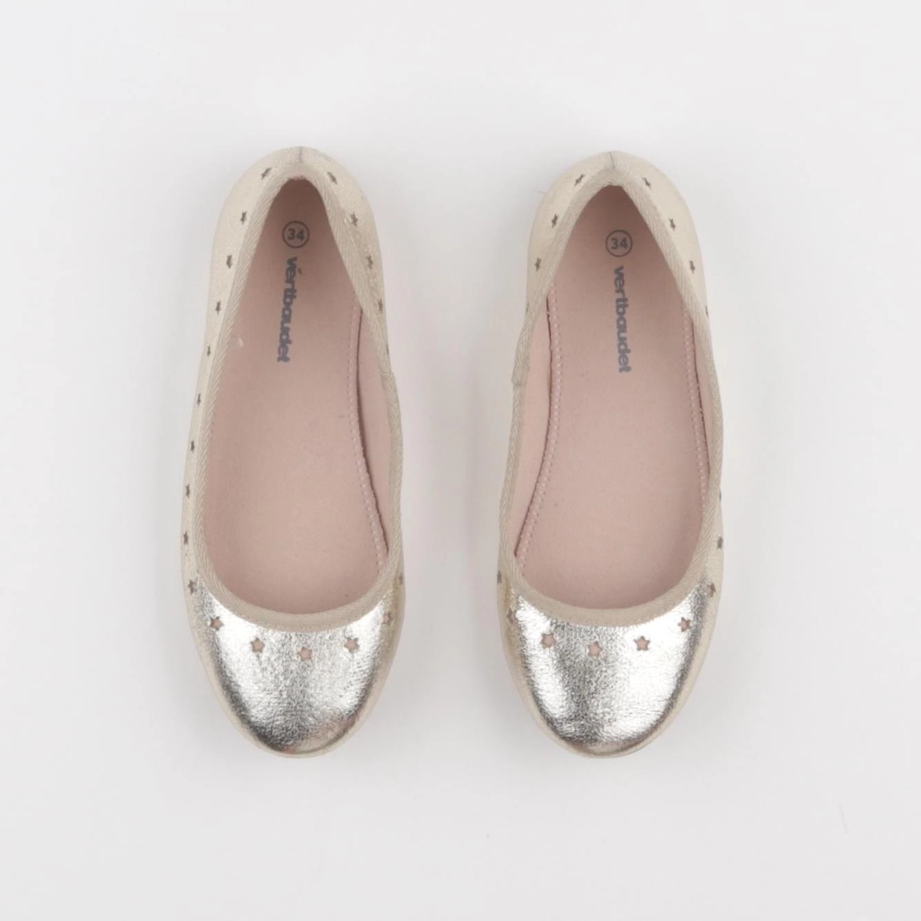 Vertbaudet - ballerines or - pointure 34